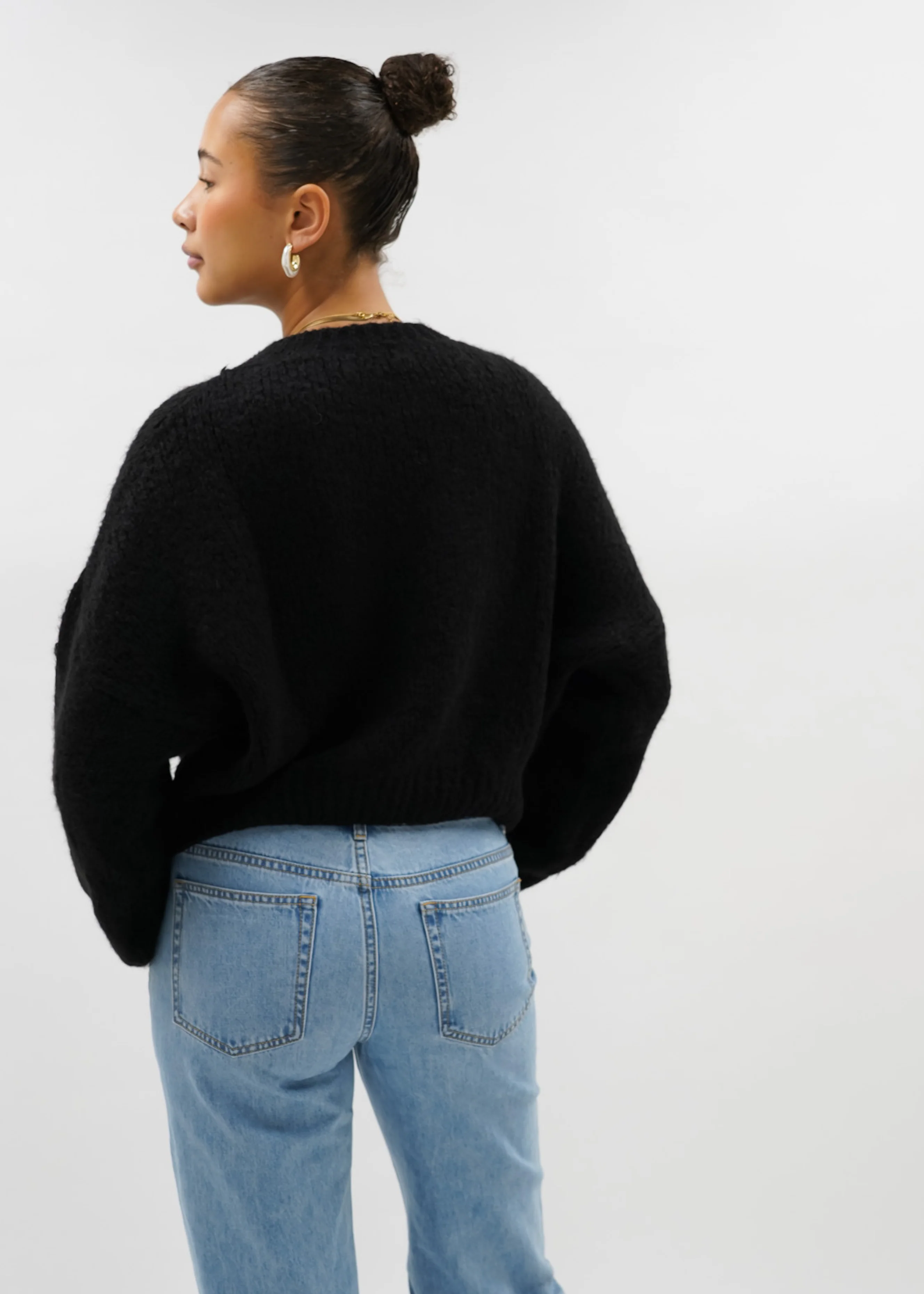Knitted sweater black (tall) - Image 9