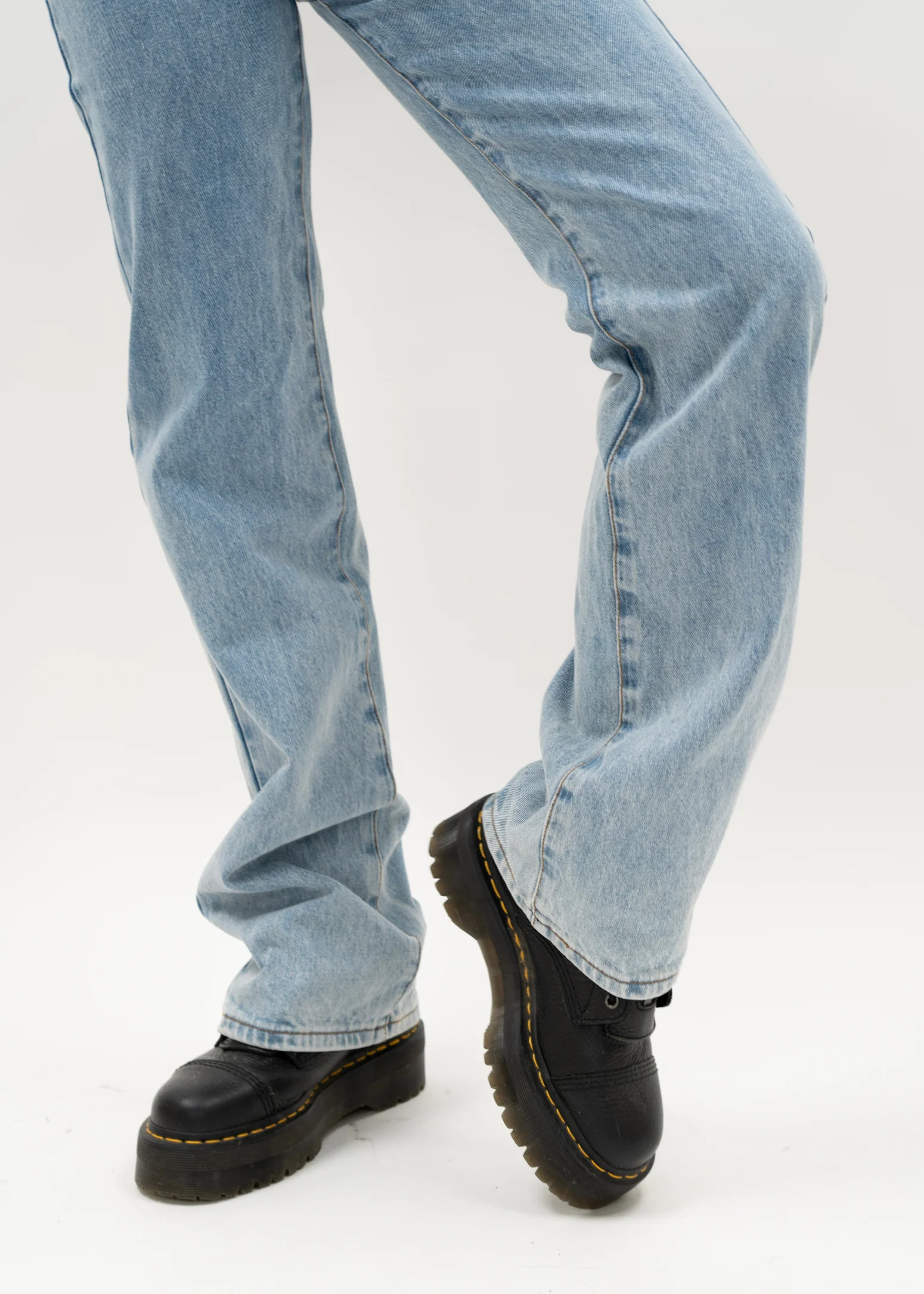 High waist straight leg jeans 90's dark blue (TALL) - Image 4