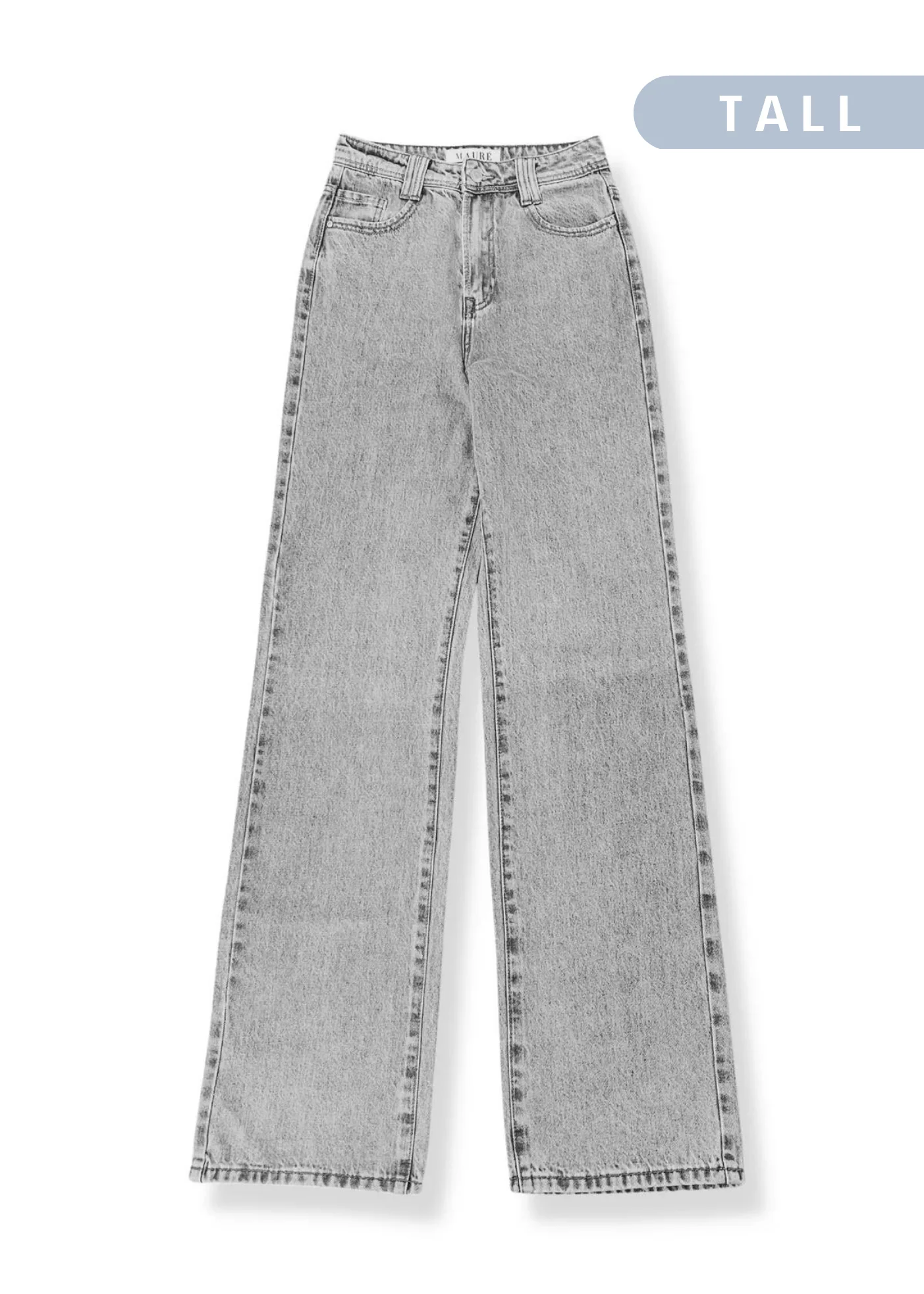 High waist straight leg jeans 90's light grey (TALL) - Image 5