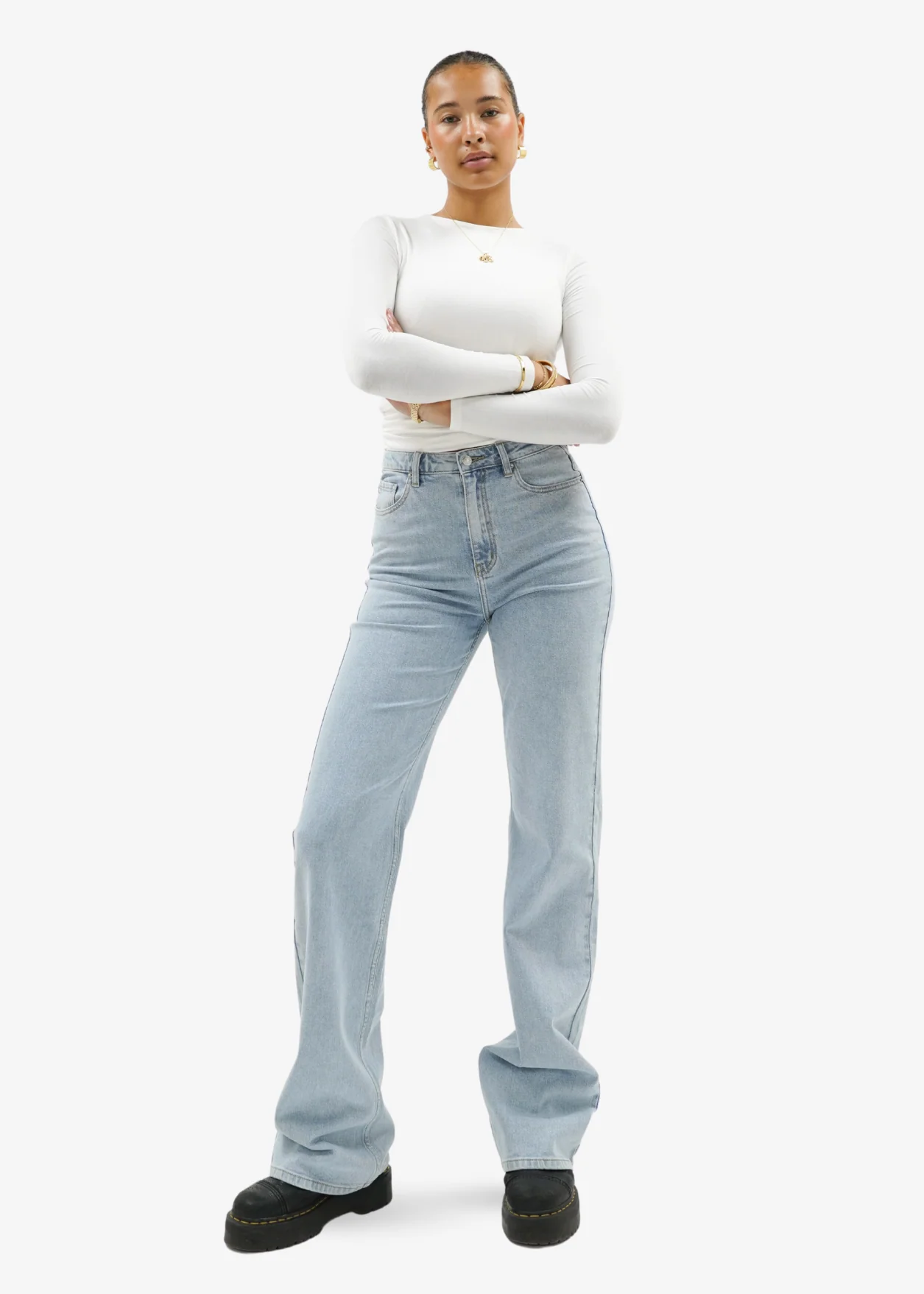 High waist wide leg jeans light blue (tall) - Image 21