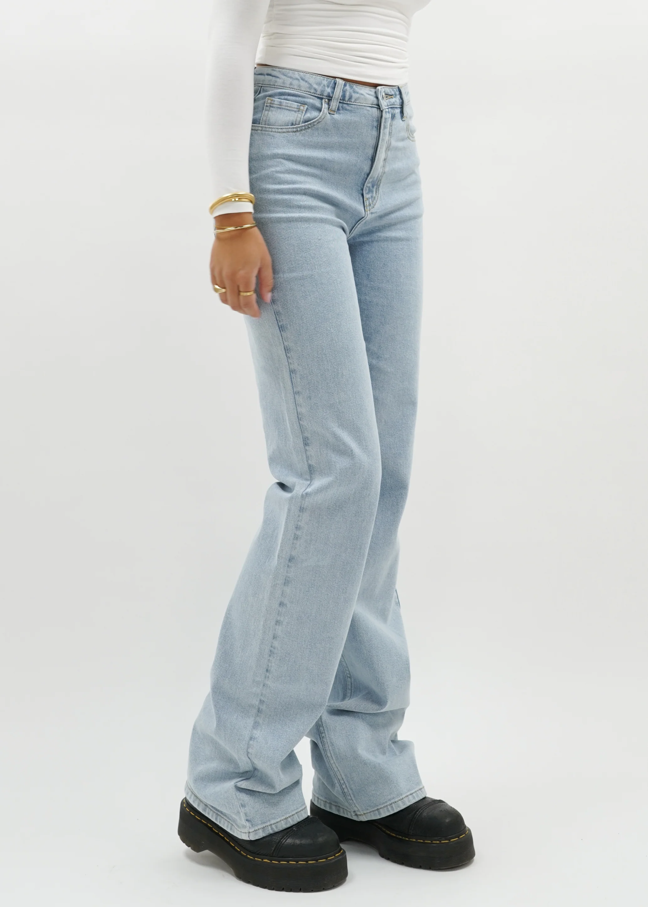 High waist wide leg jeans light blue (tall) - Image 4
