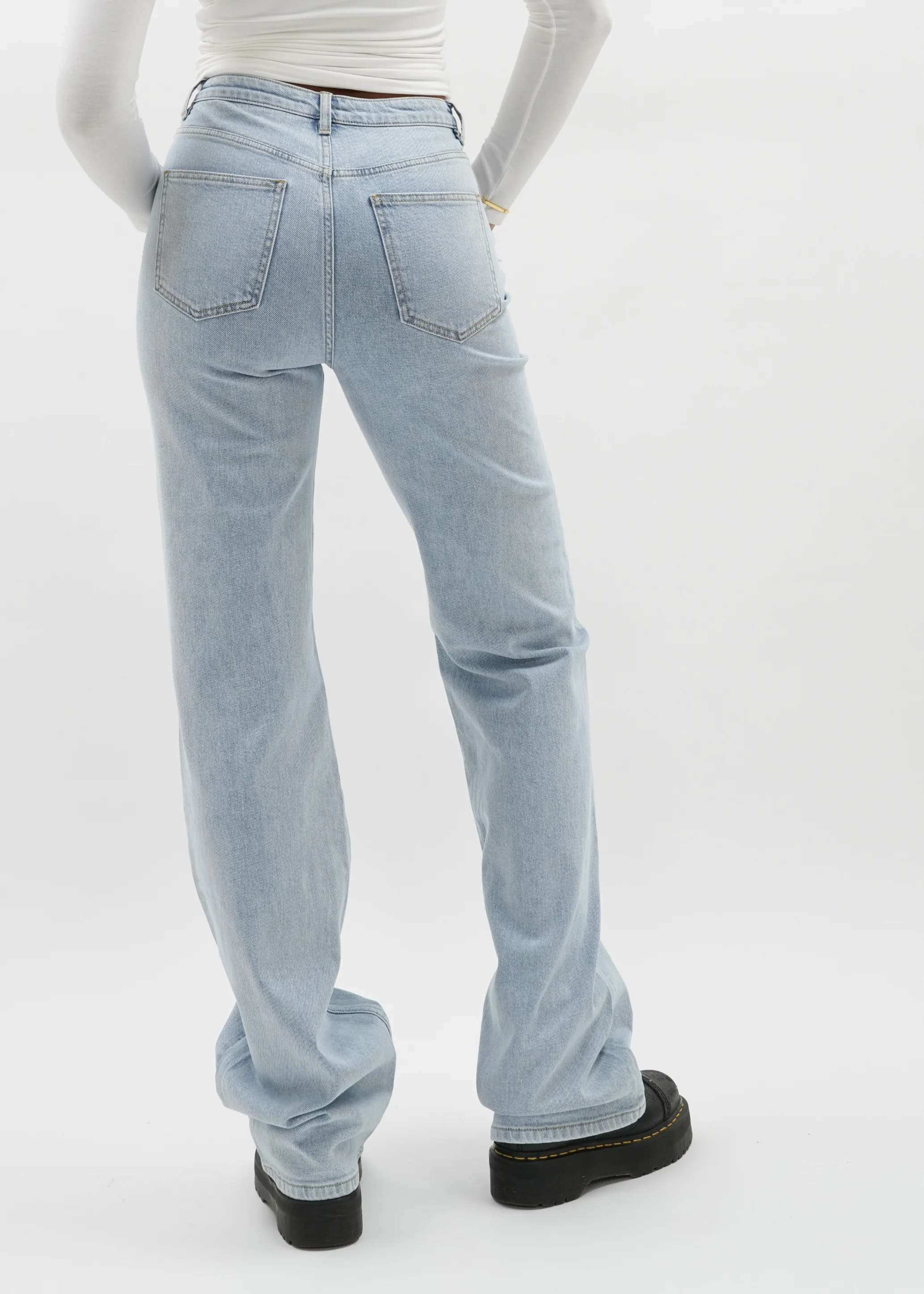 High waist wide leg jeans light blue (tall) - Image 5