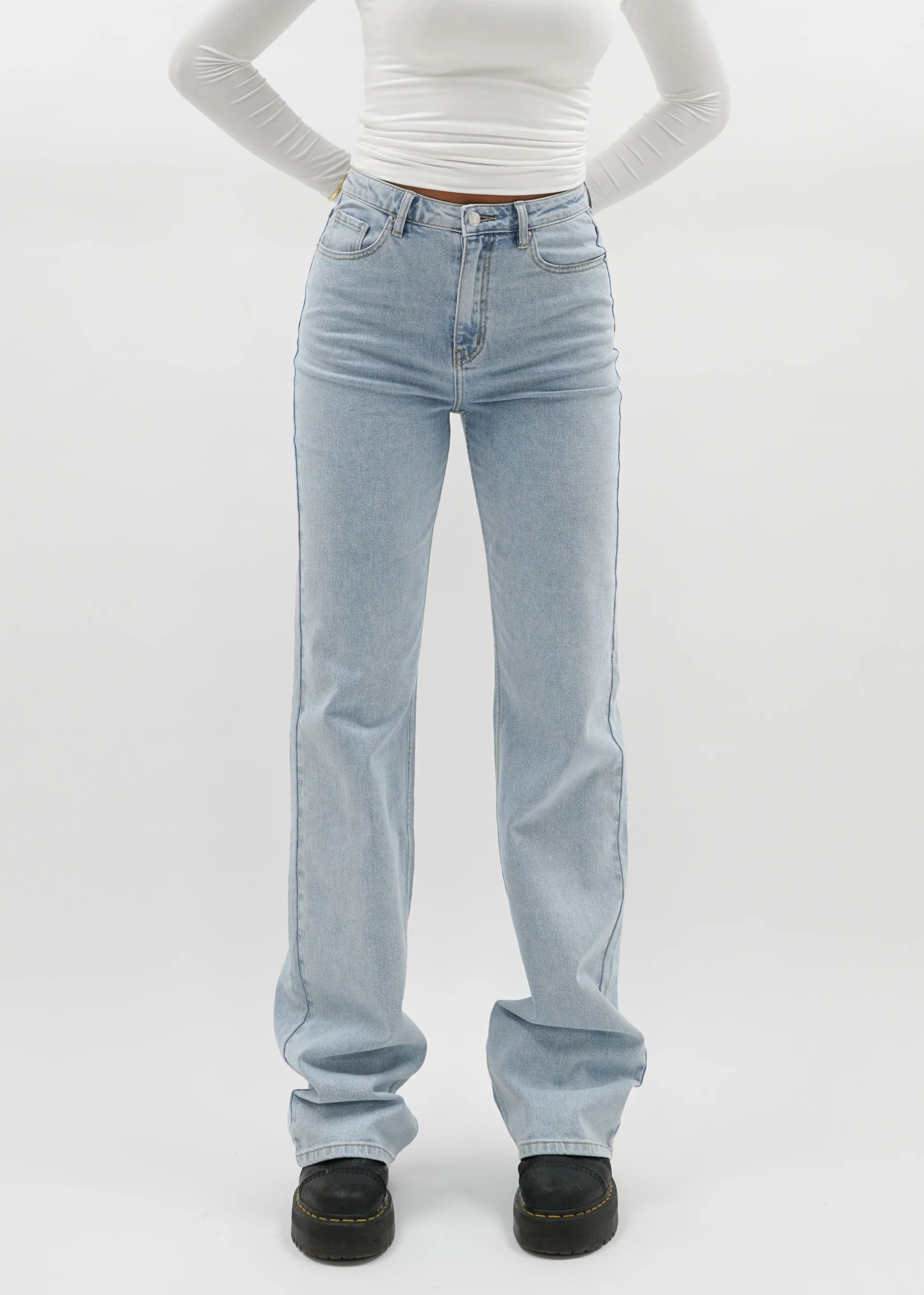 High waist wide leg jeans light blue (tall) - Image 8
