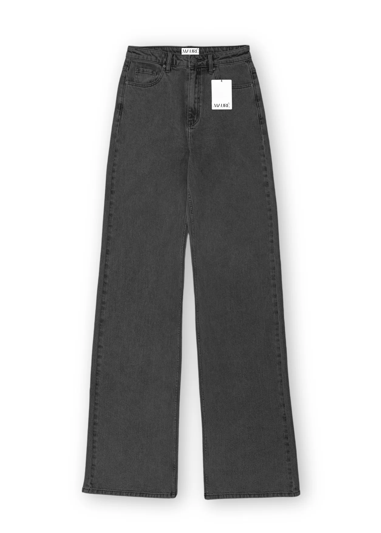 High waist wide leg jeans dark grey (tall) - Image 9