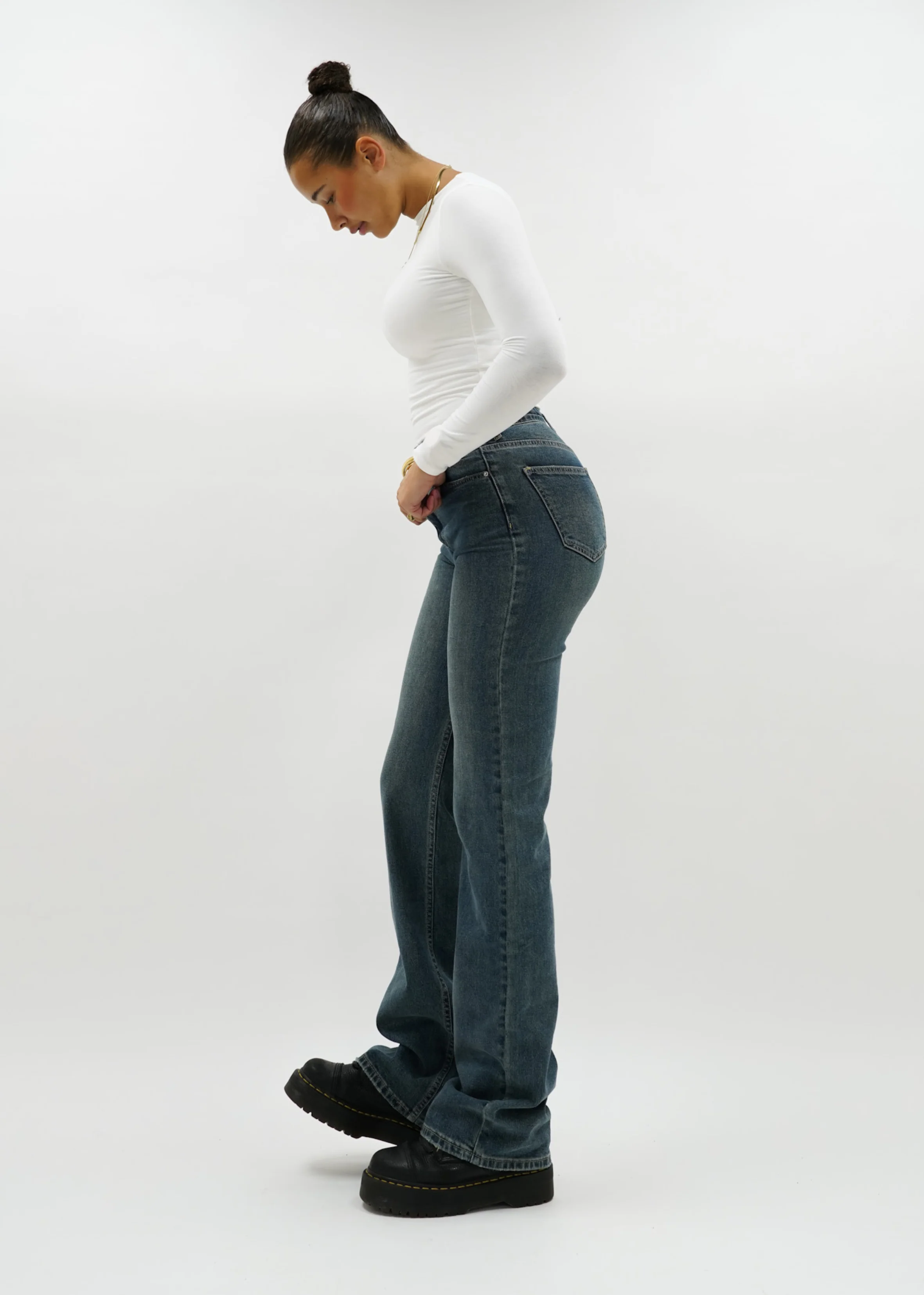High waist wide leg jeans vintage blue (tall) - Image 5