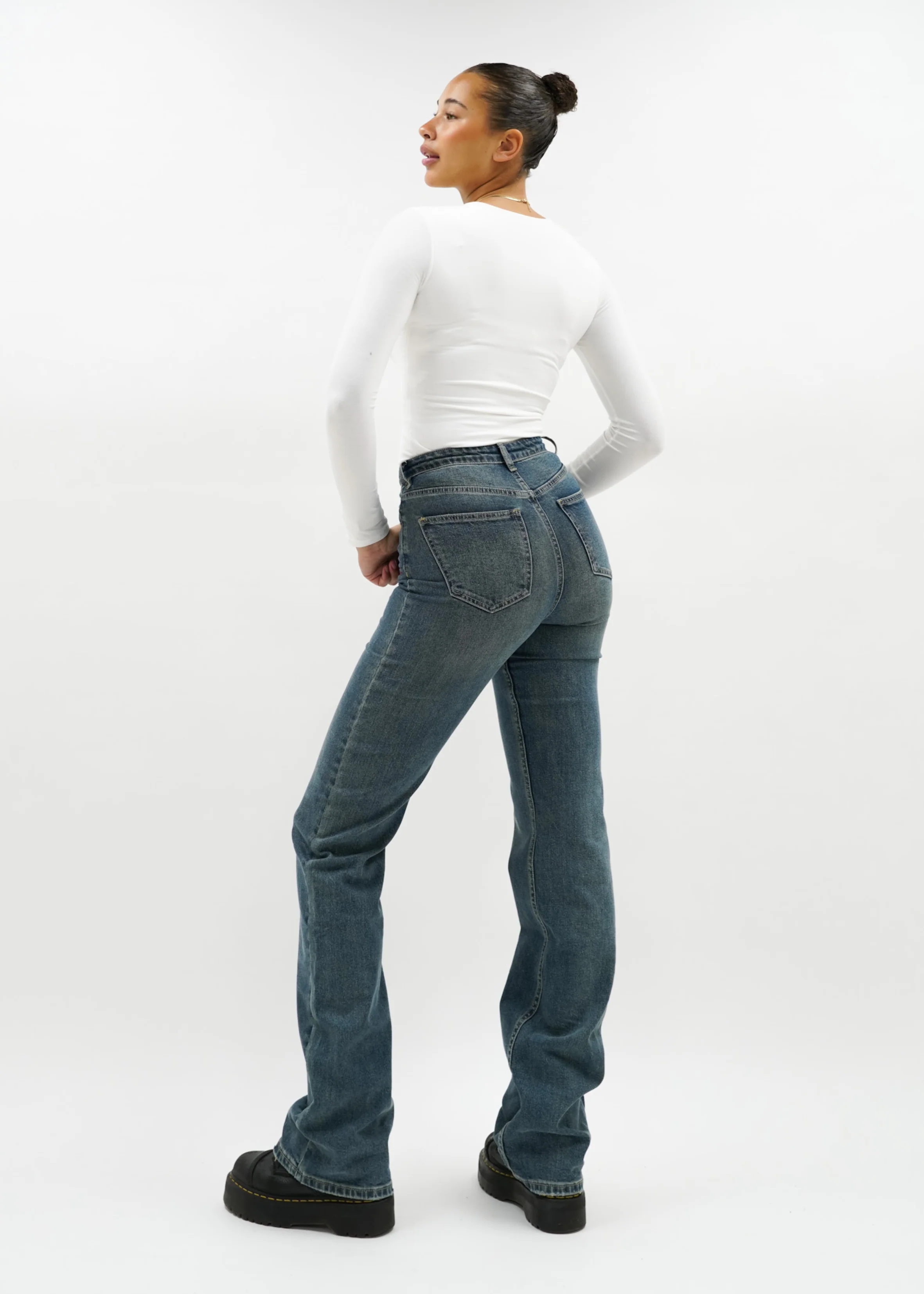 High waist wide leg jeans vintage blue (tall) - Image 6