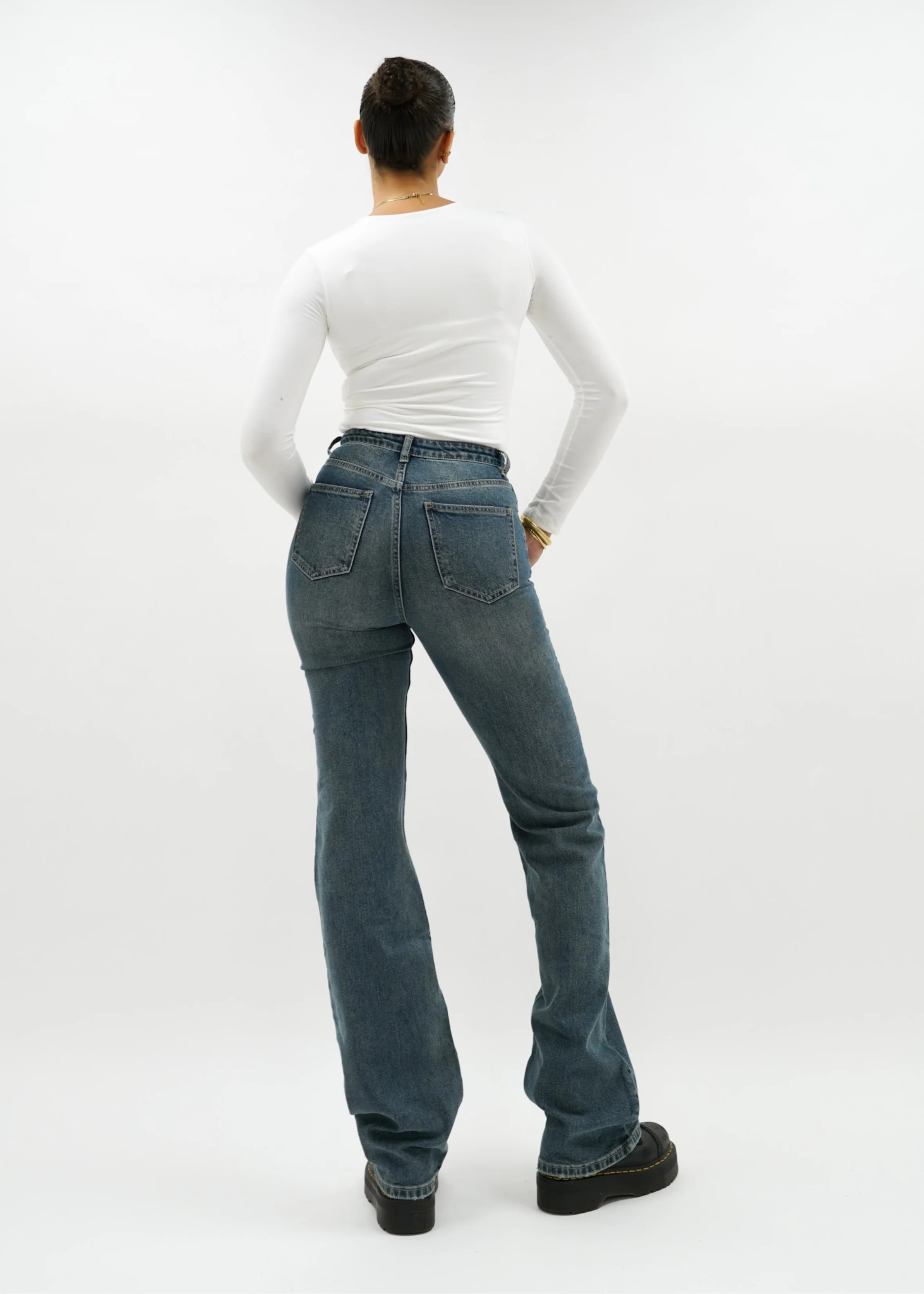 High waist wide leg jeans vintage blue (tall) - Image 7