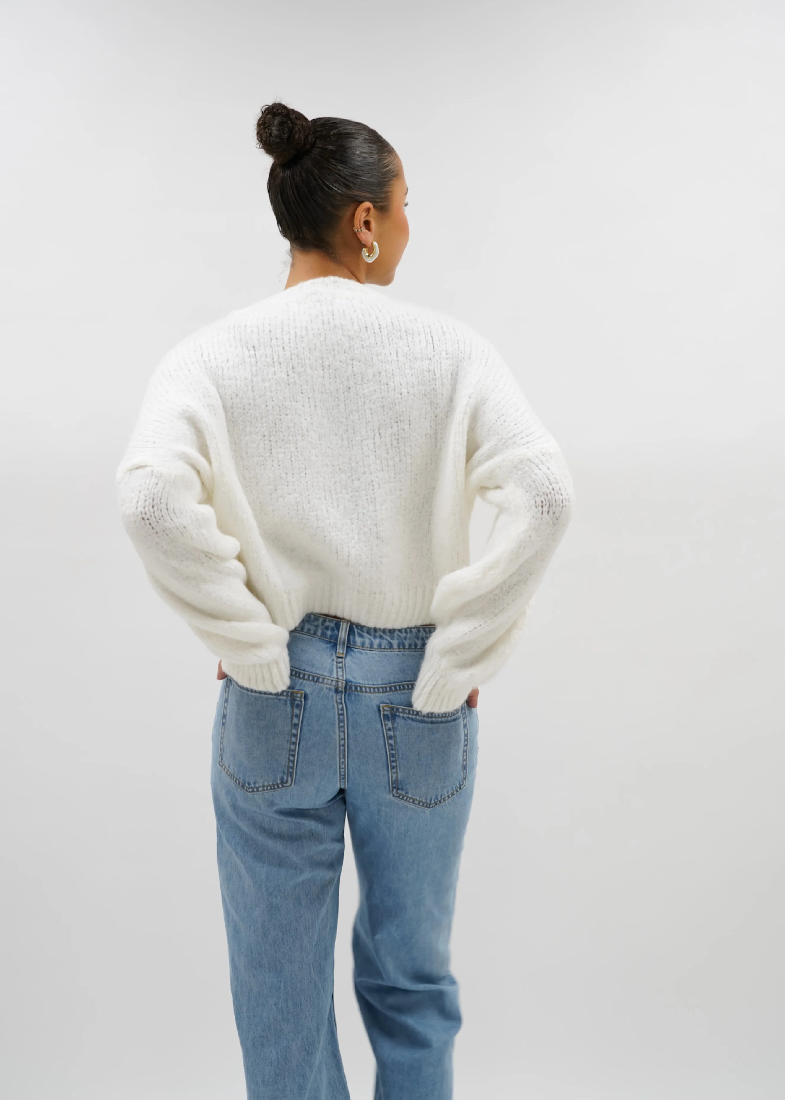Knitted sweater off-white (tall) - Image 4