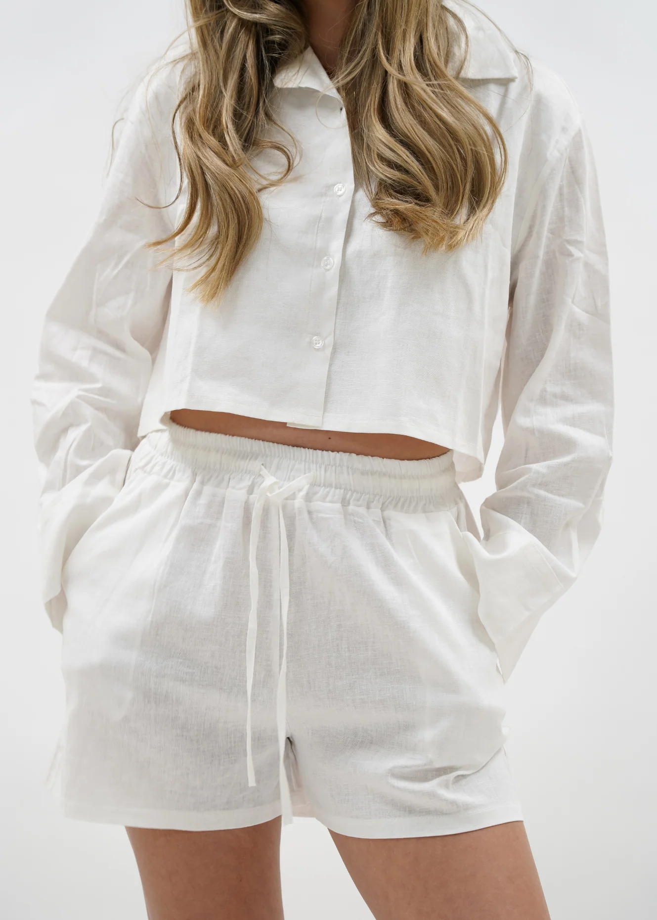 Linnen shorts white - Image 10