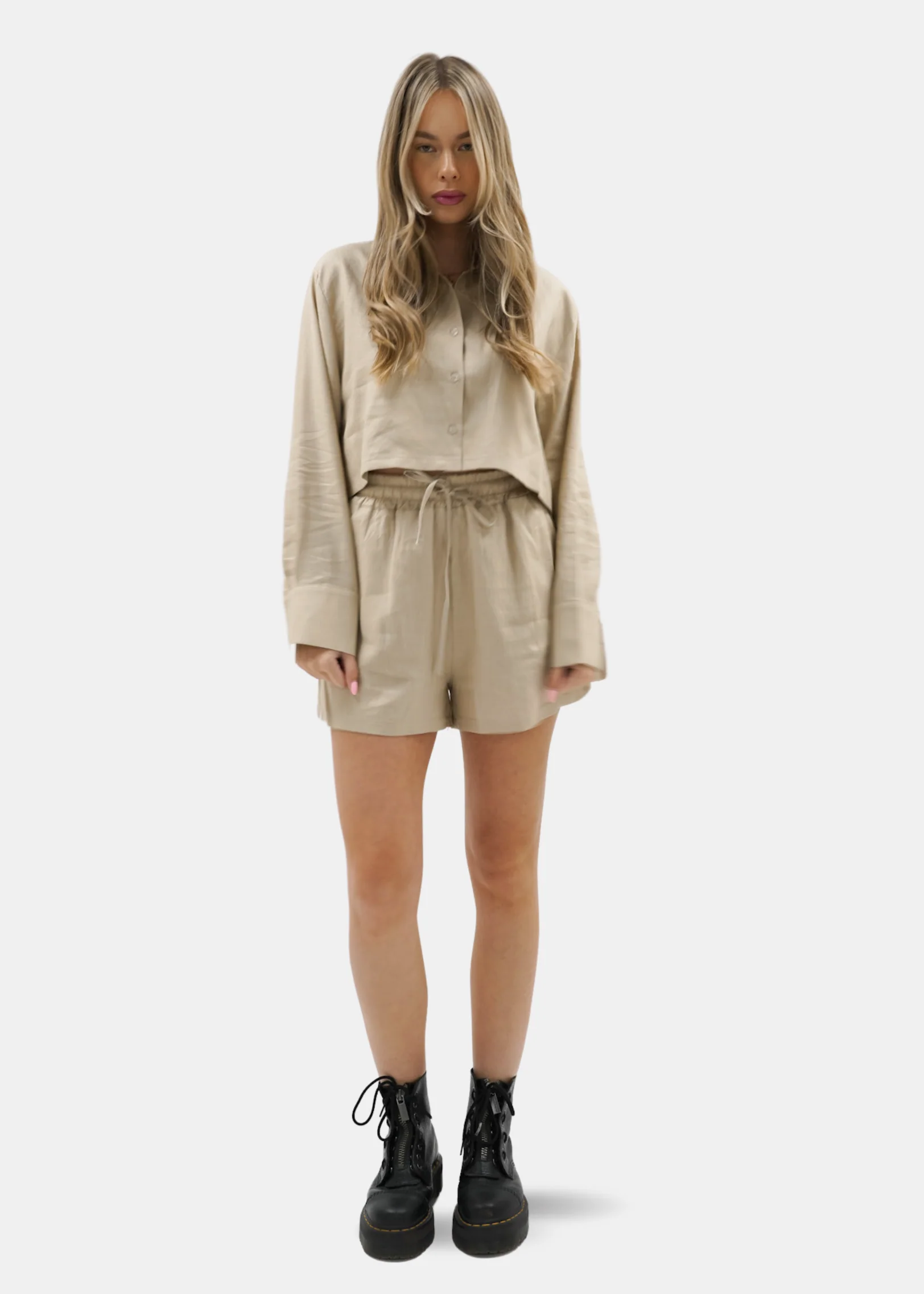 Linnen shorts sand - Image 13