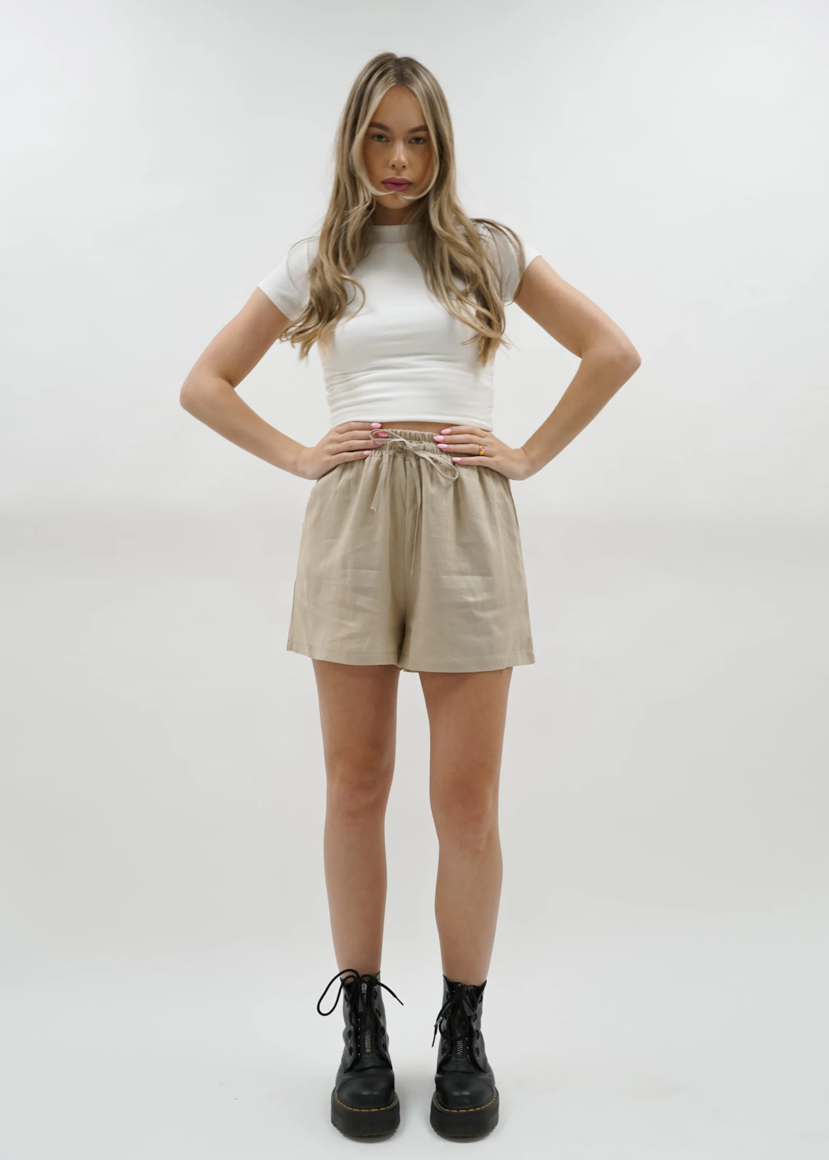 Linnen shorts sand - Image 7