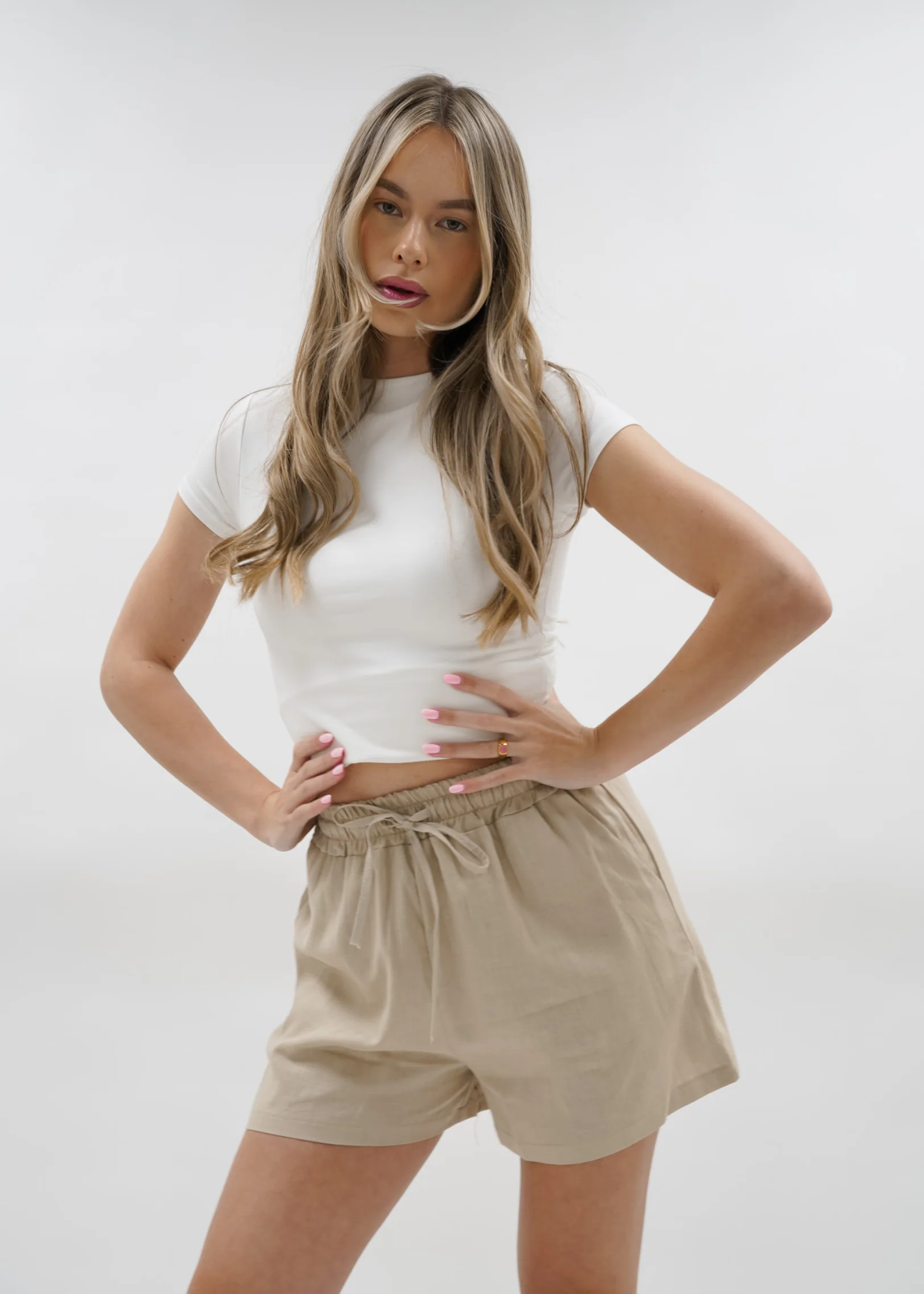 Linnen shorts sand - Image 9