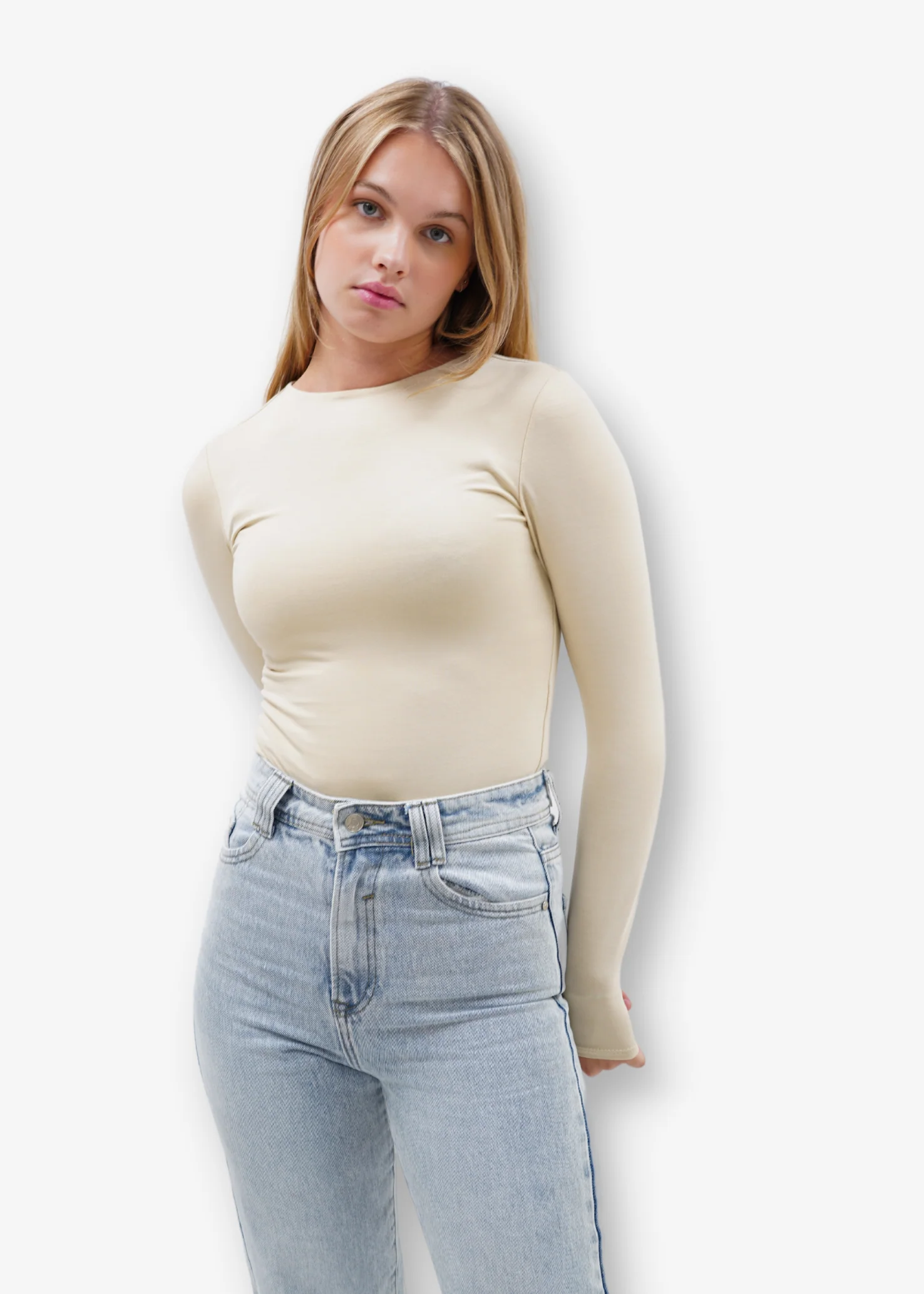 Long sleeve body beige - Image 7