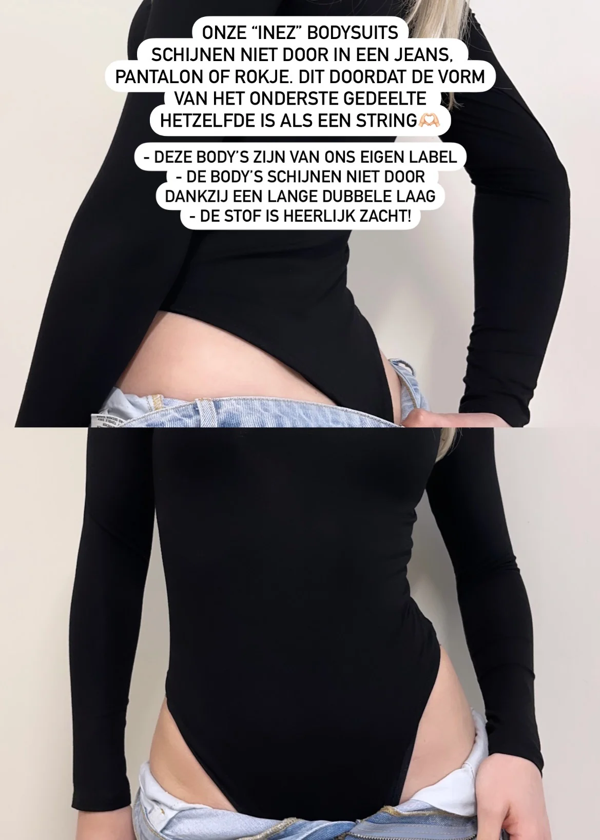 Long sleeve body beige - Image 9