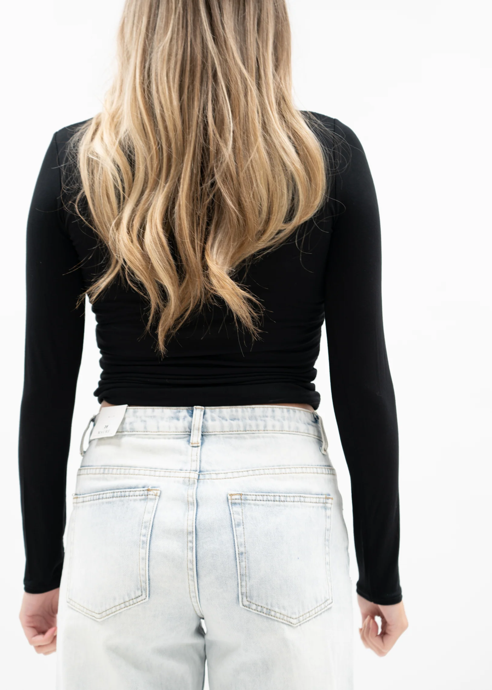 Long sleeve top long black (tall) - Image 17
