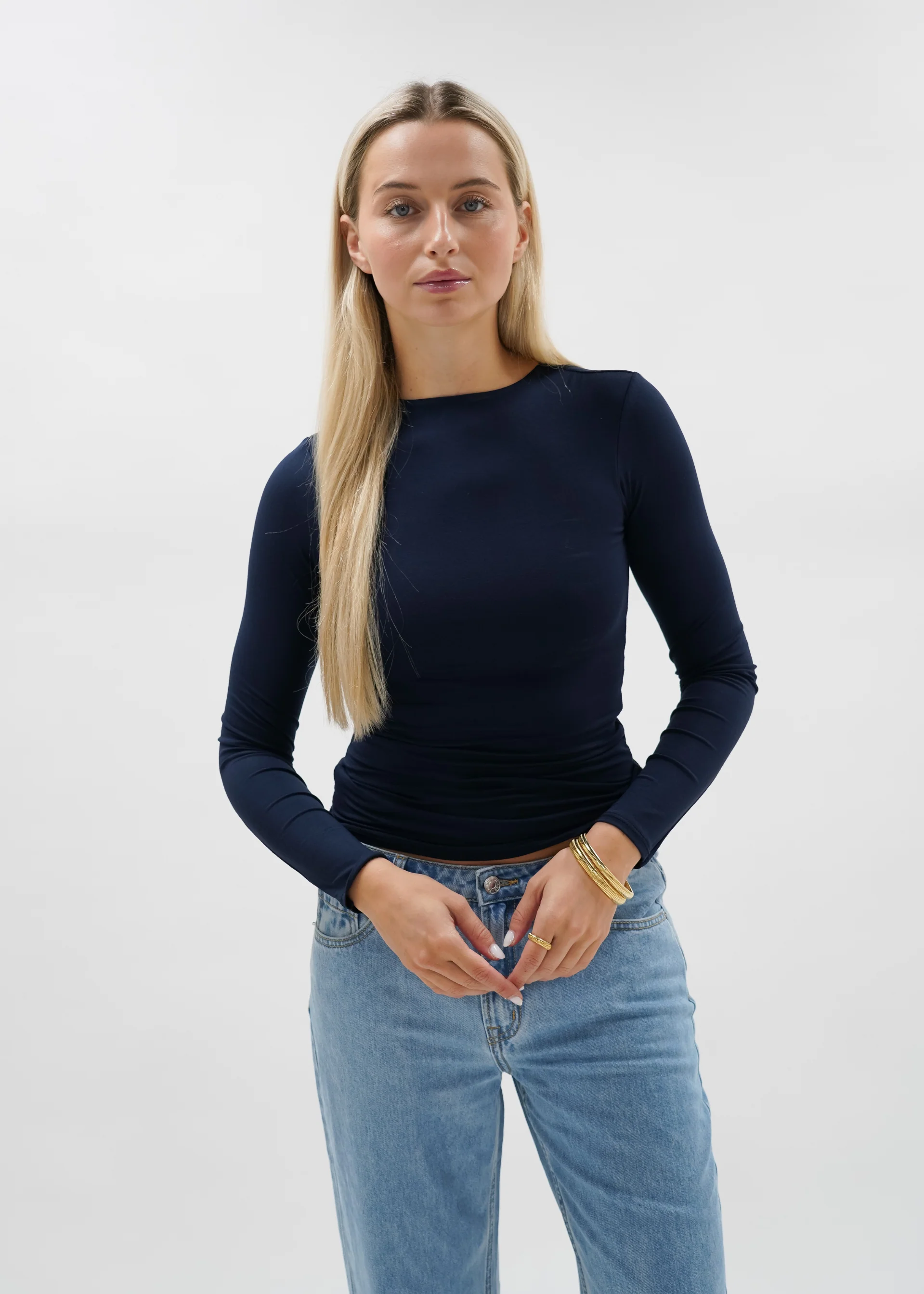 Long sleeve top long night blue (tall) - Image 10
