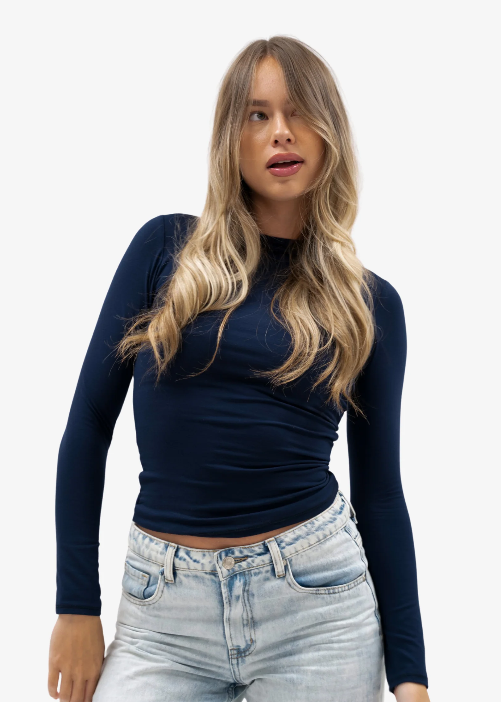 Long sleeve top long night blue (tall) - Image 14