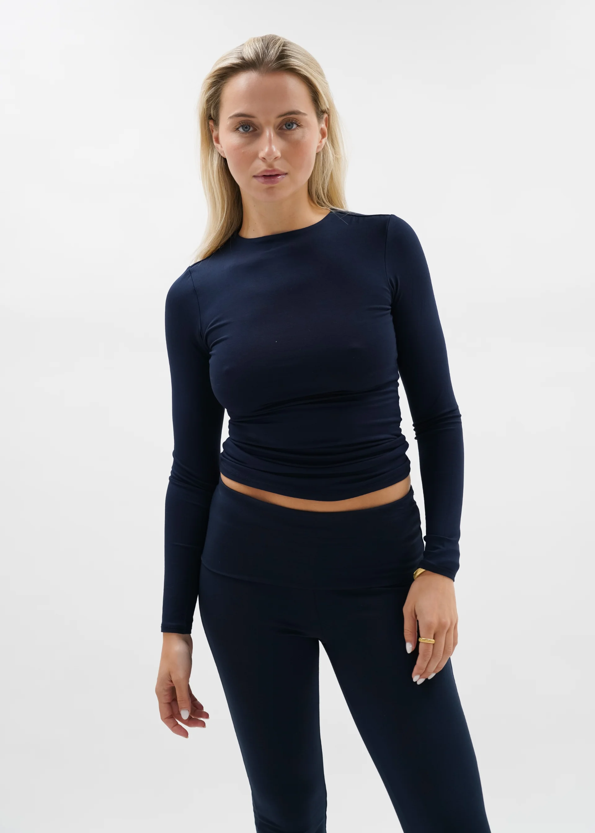 Long sleeve top long night blue (tall) - Image 4