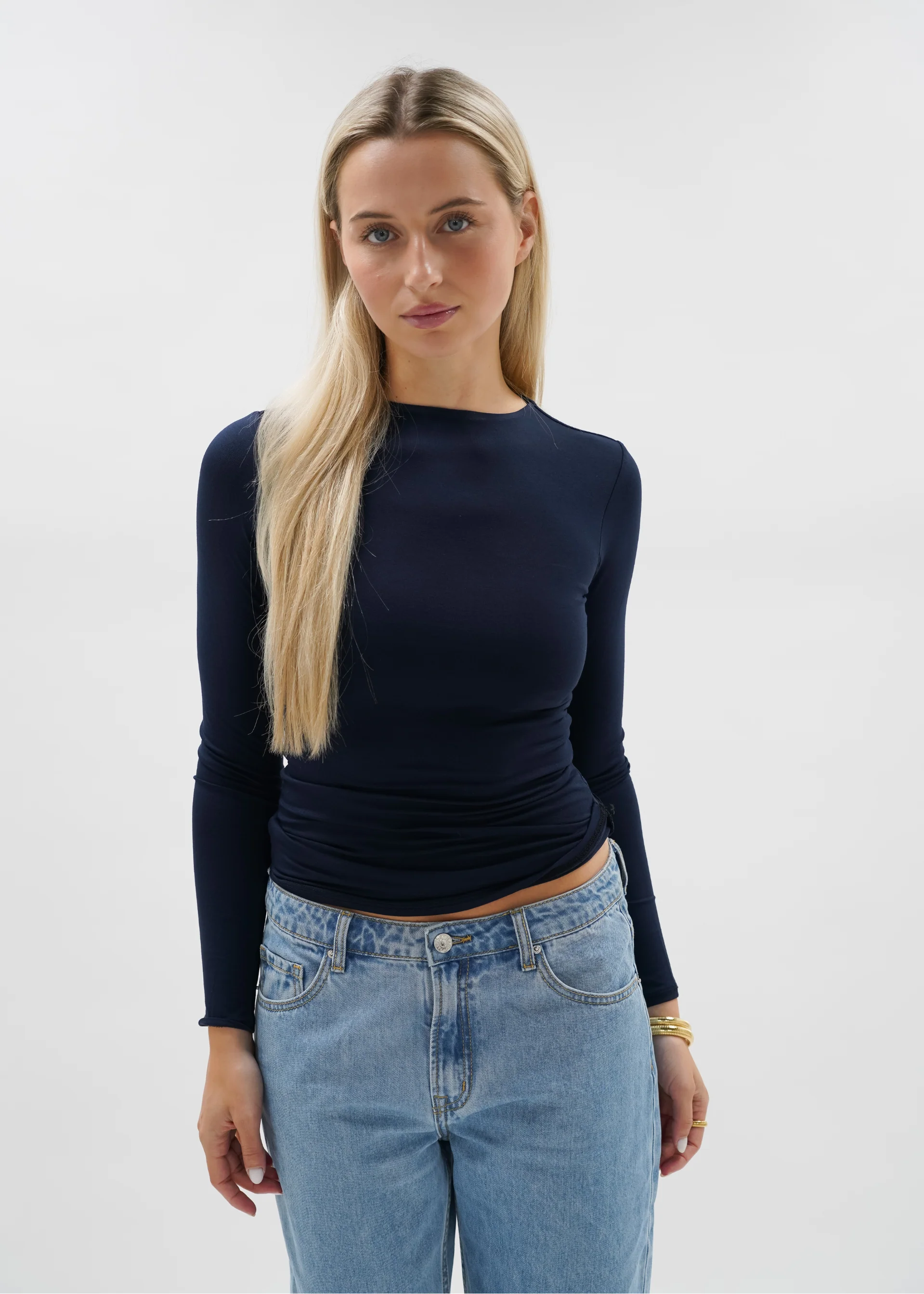 Long sleeve top long night blue (tall) - Image 5