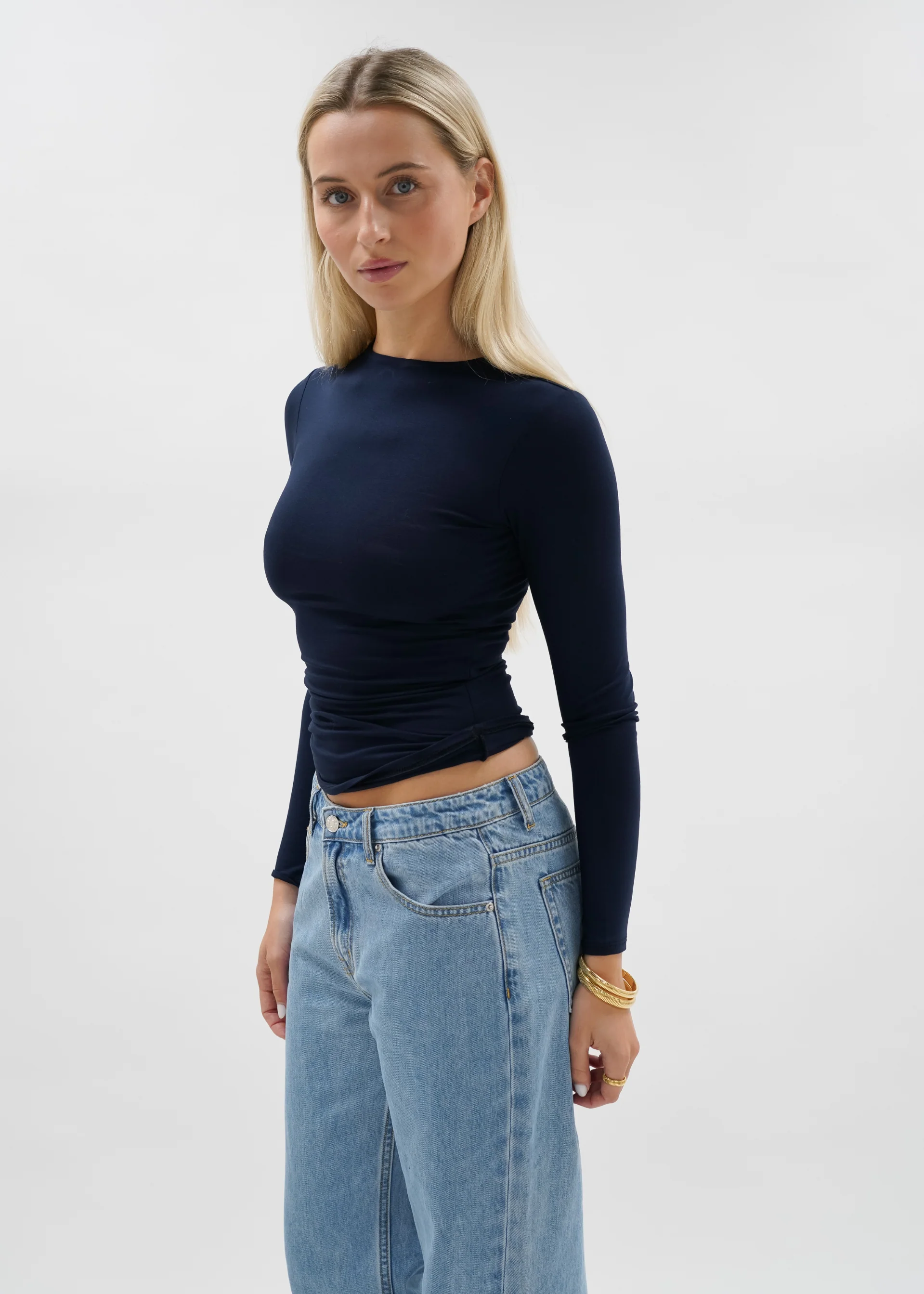 Long sleeve top long night blue (tall) - Image 6