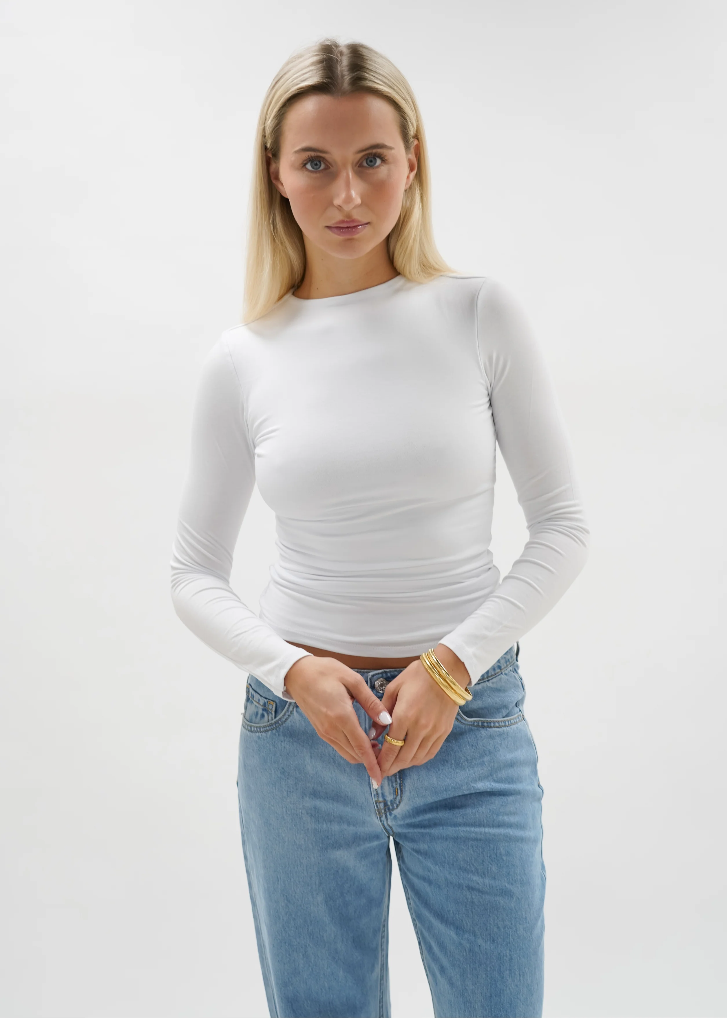 Long sleeve top long white (tall) - Image 10