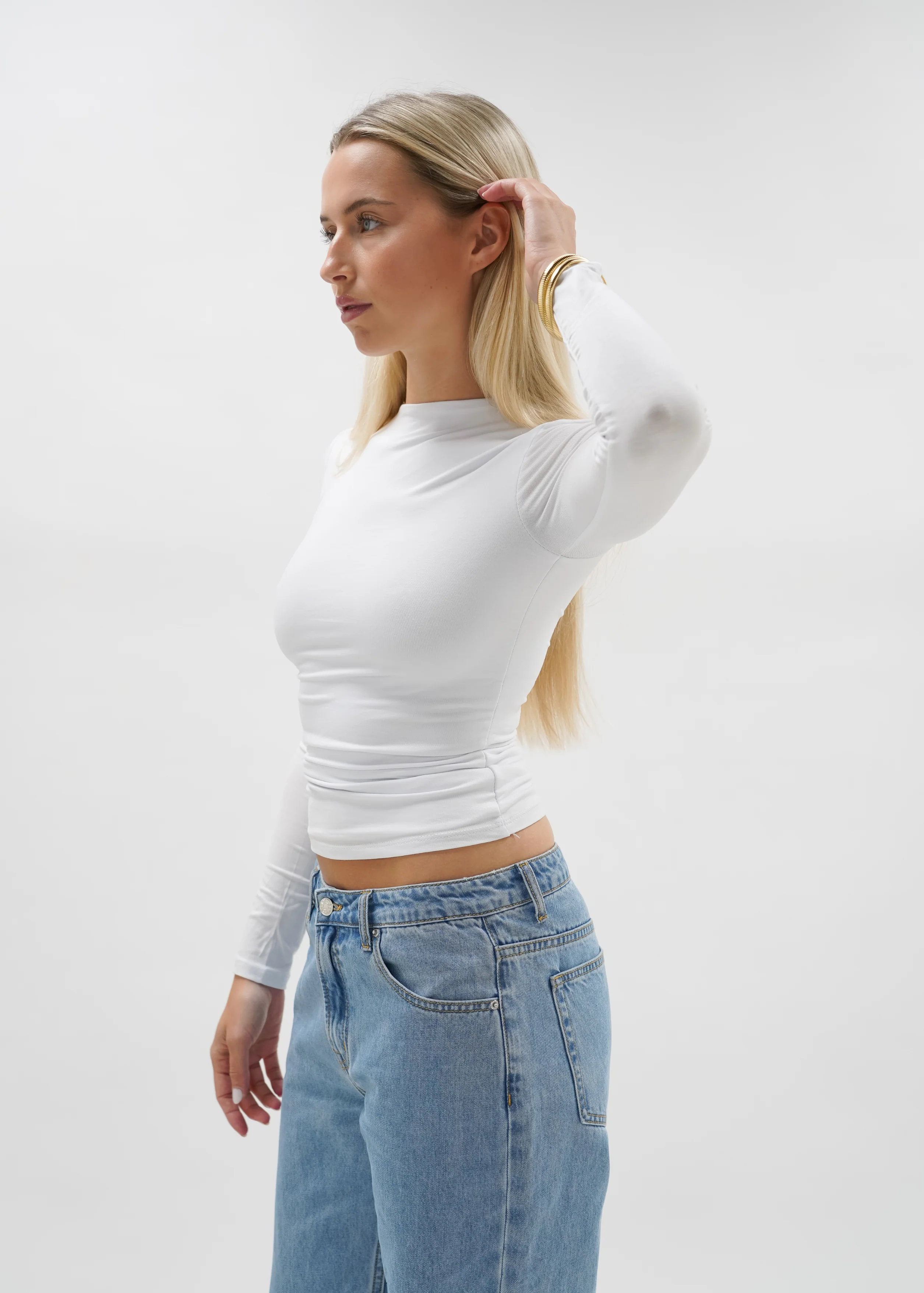 Long sleeve top long white (tall) - Image 3