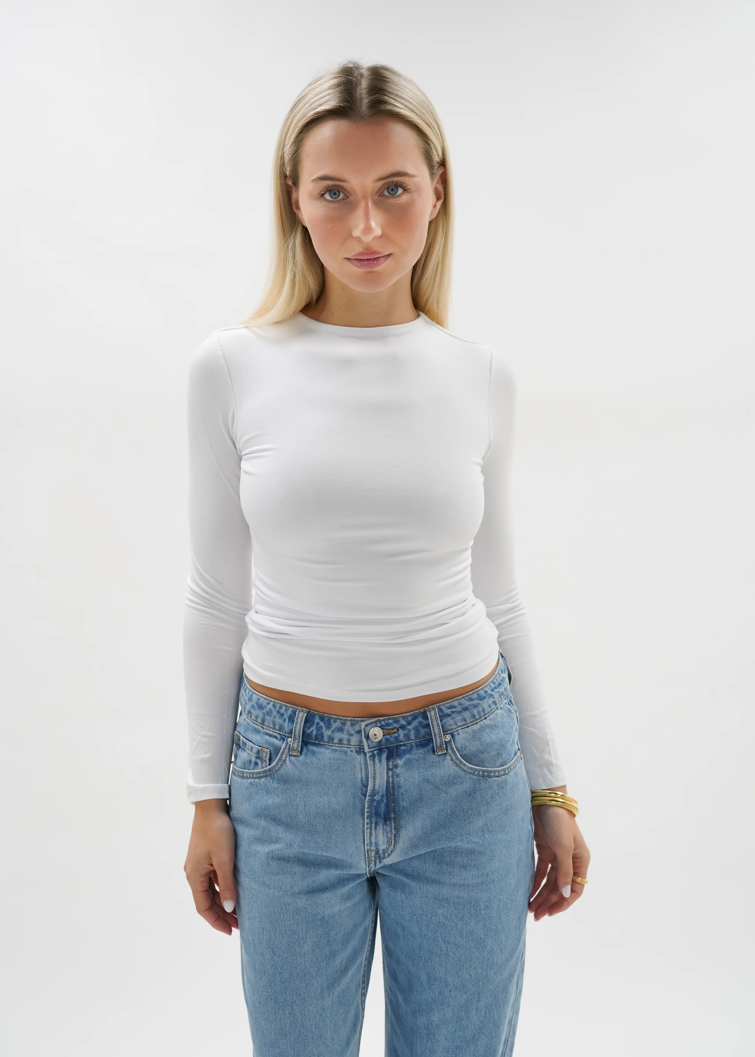 Long sleeve top long white (tall) - Image 4