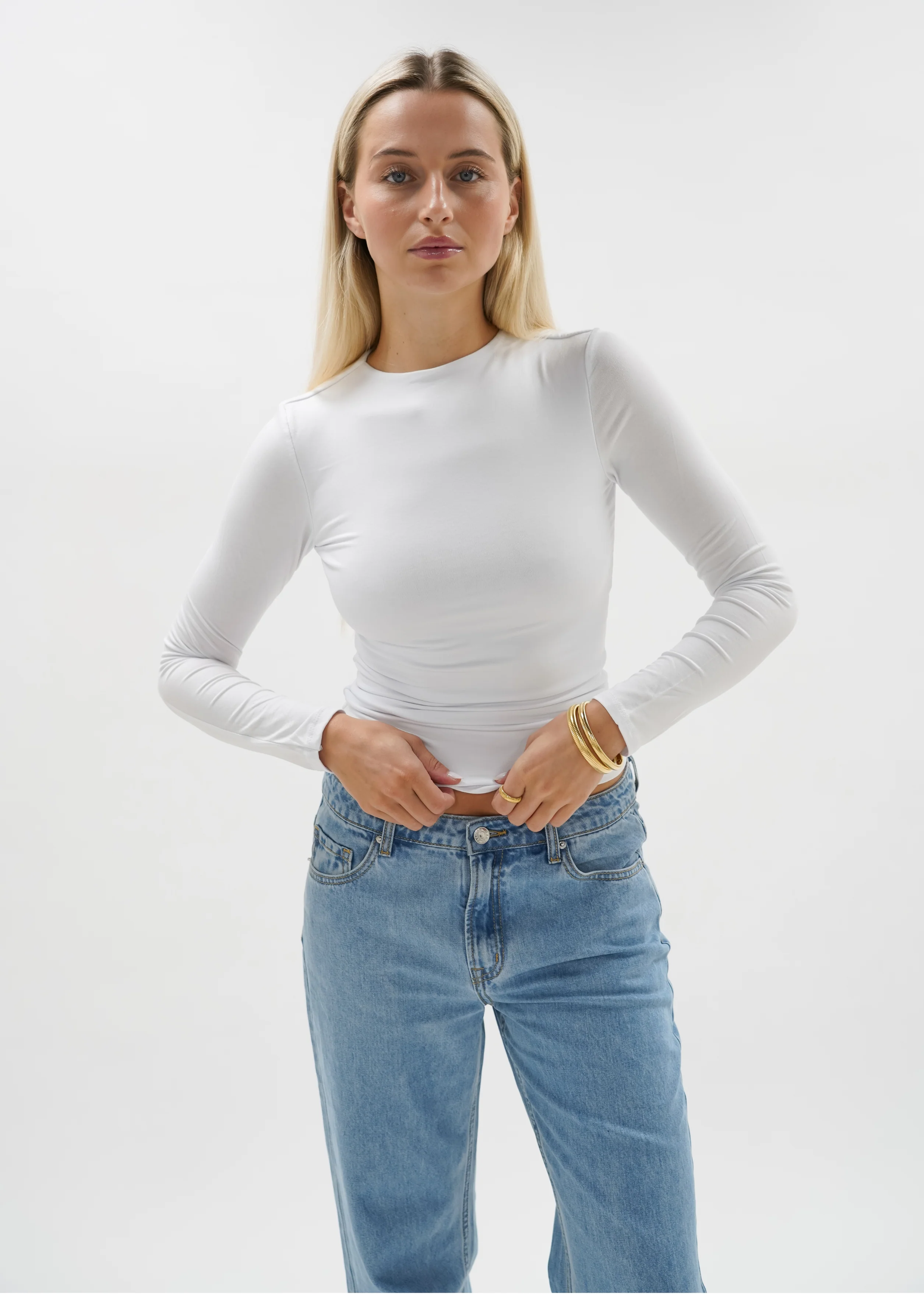 Long sleeve top long white (tall) - Image 6
