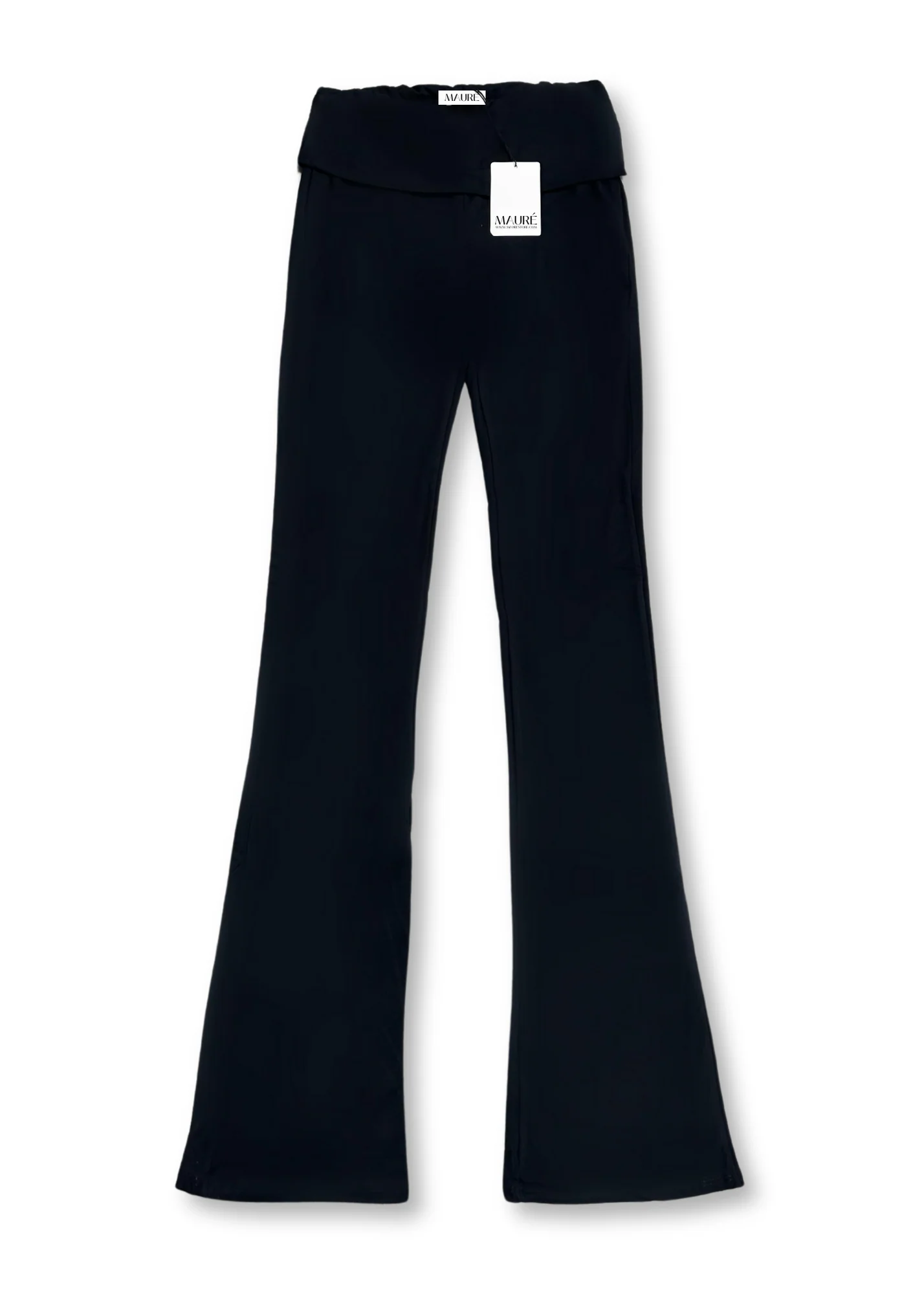 Fold-over flared pants black (tall) - Image 10