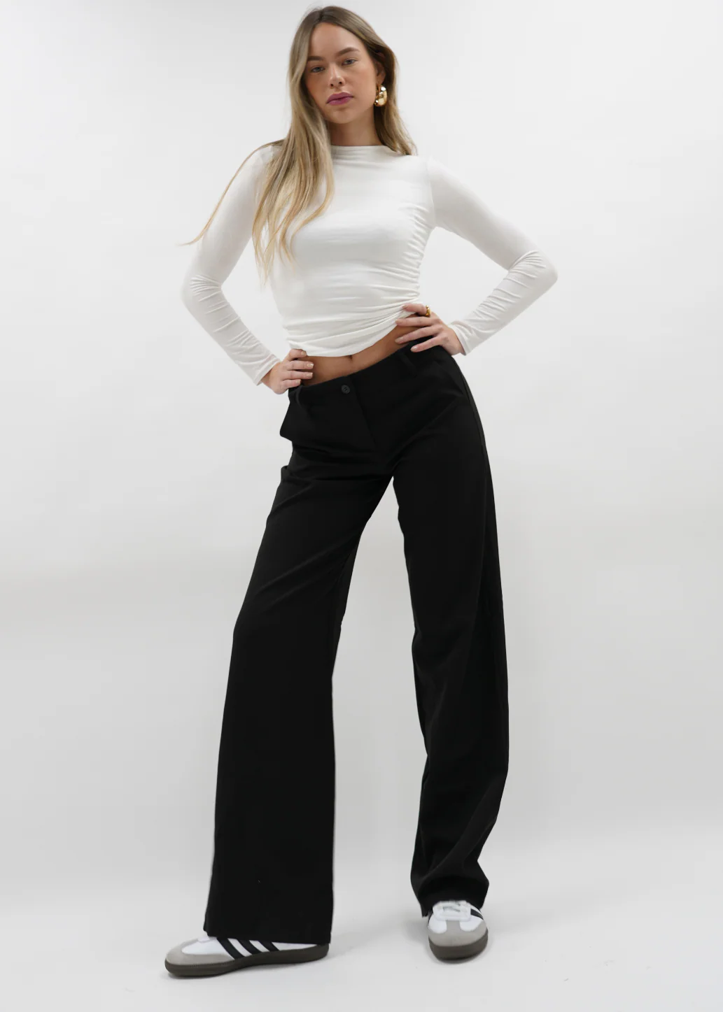 Low/mid waist pants casual black (regular) - Image 10