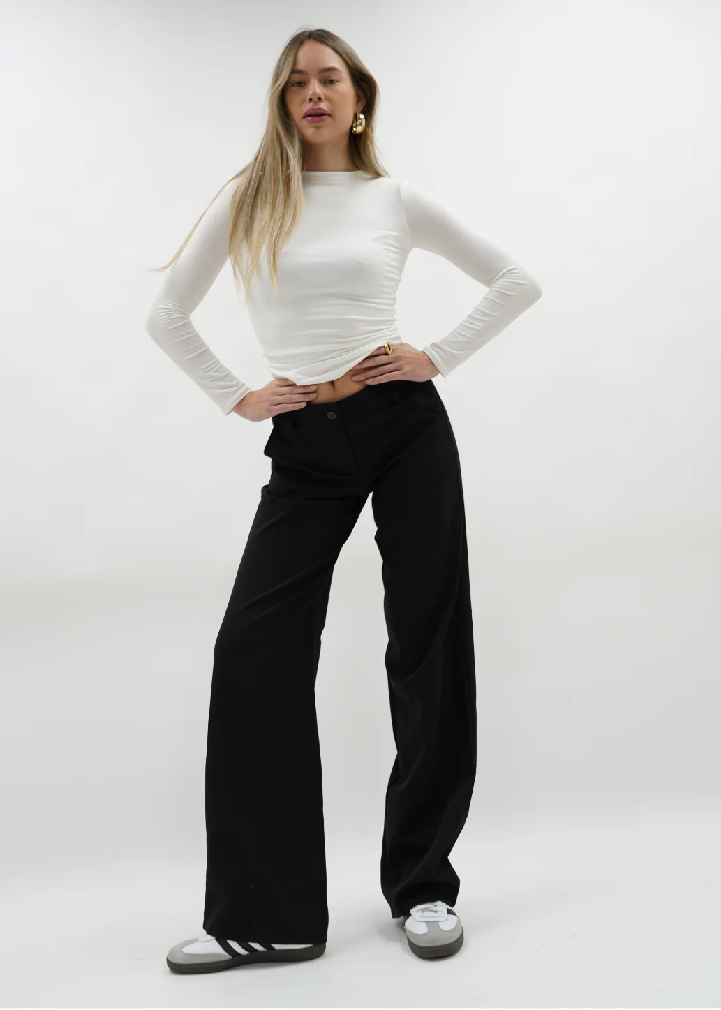 Low/mid waist pants casual black (regular) - Image 11