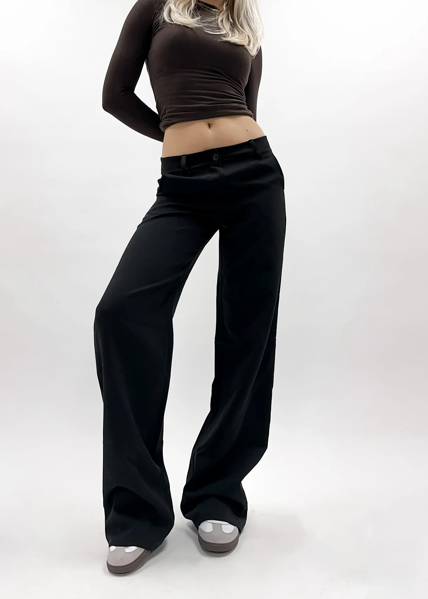 Low/mid waist pants casual black (regular) - Image 7