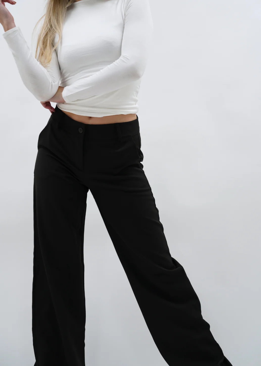 Low/mid waist pants casual black (regular) - Image 9