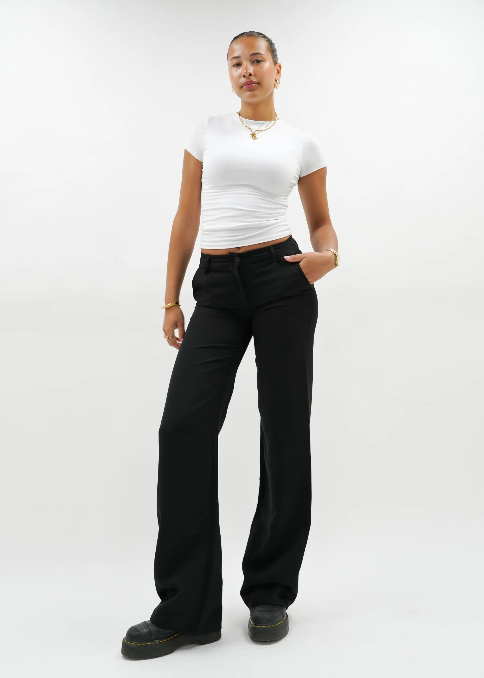 Low/mid waist pants casual black (tall) - Image 12