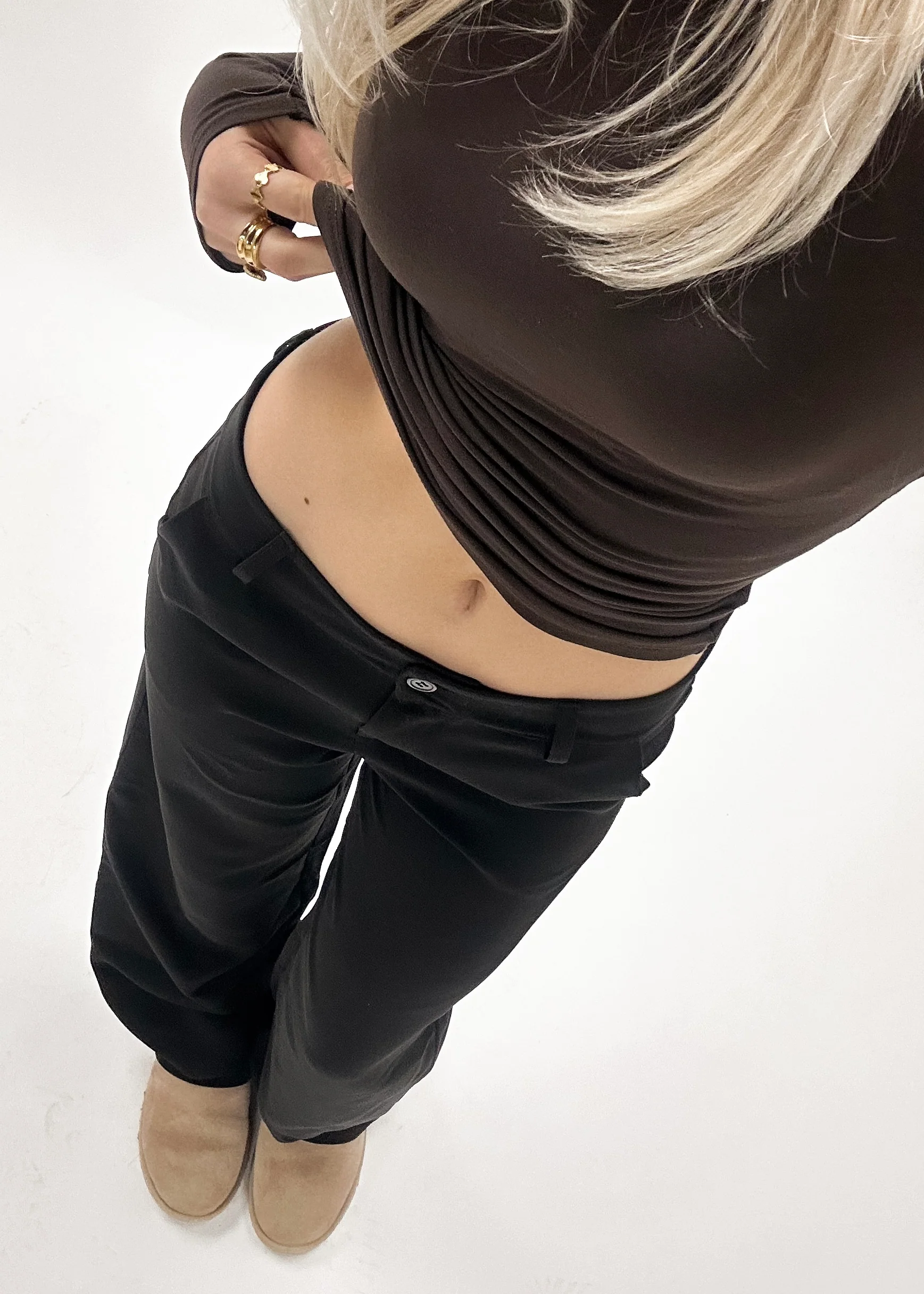 Low/mid waist pants casual black (tall) - Image 5