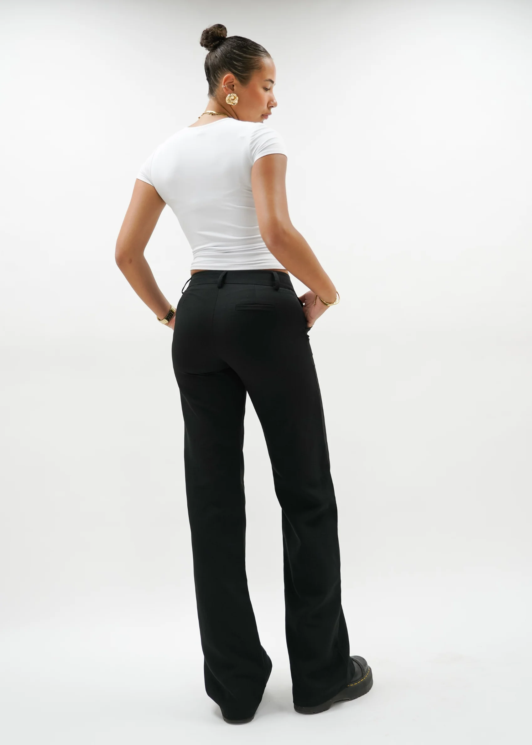 Low/mid waist pants casual black (tall) - Image 6