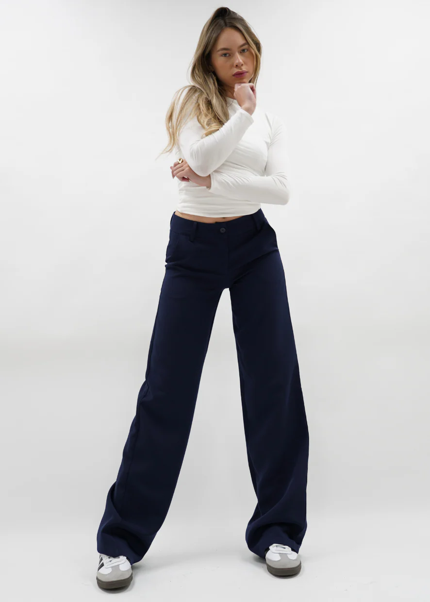 Low/mid waist pants casual night blue (regular) - Image 11