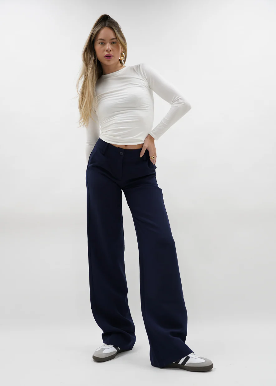 Low/mid waist pants casual night blue (regular) - Image 13