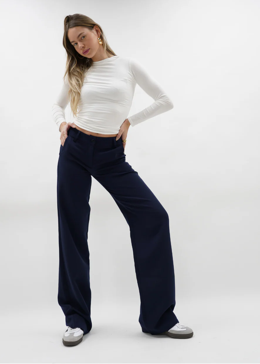 Low/mid waist pants casual night blue (regular) - Image 24