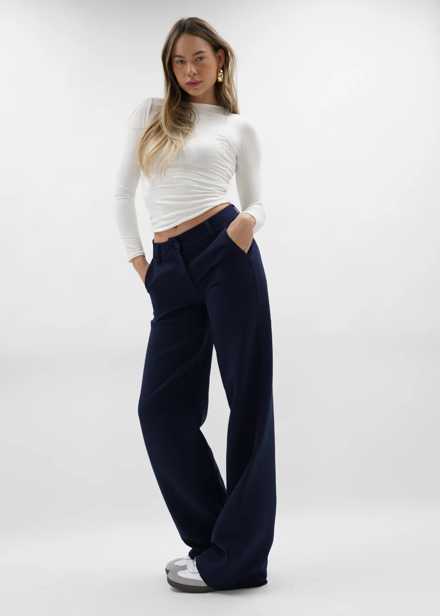 Low/mid waist pants casual night blue (regular) - Image 4