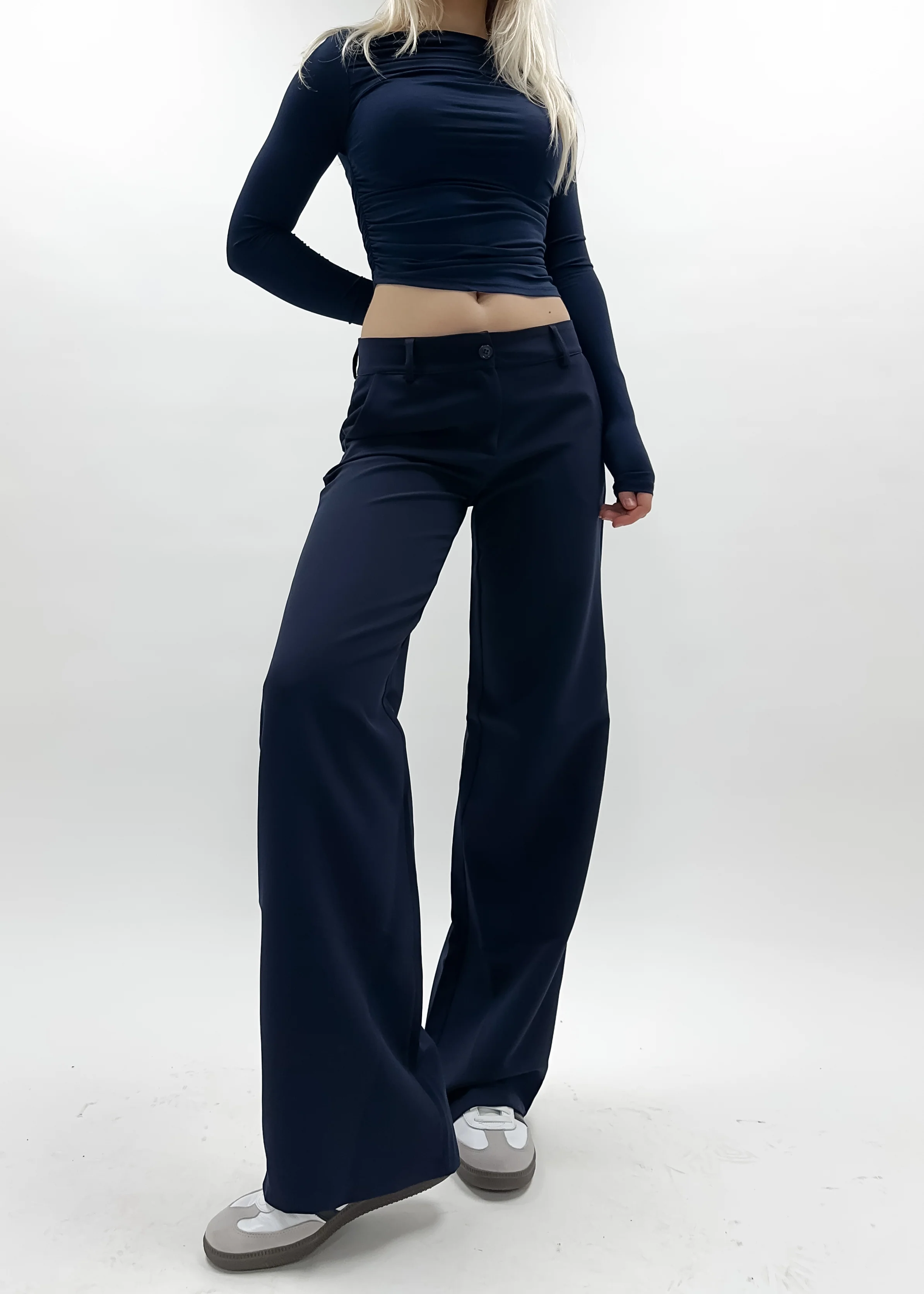 Low/mid waist pants casual night blue (regular) - Image 8