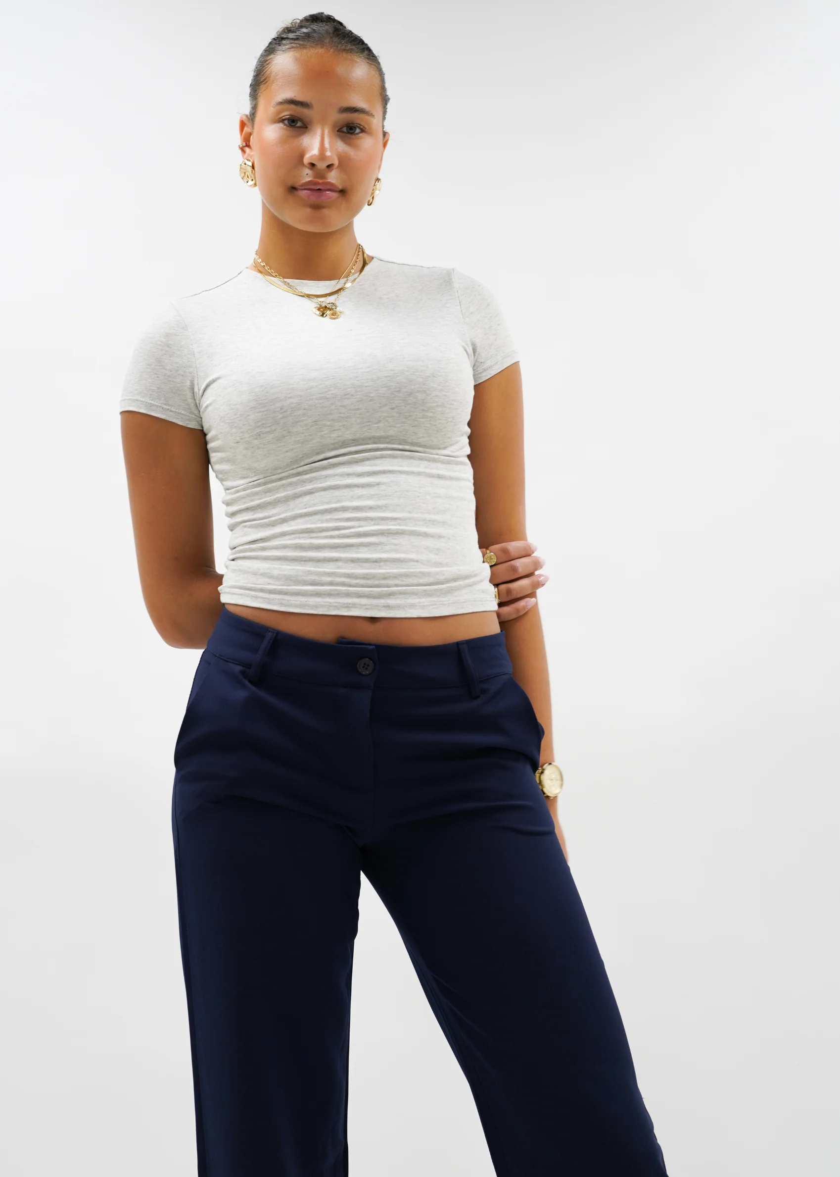 Low/mid waist pants casual night blue (tall) - Image 7