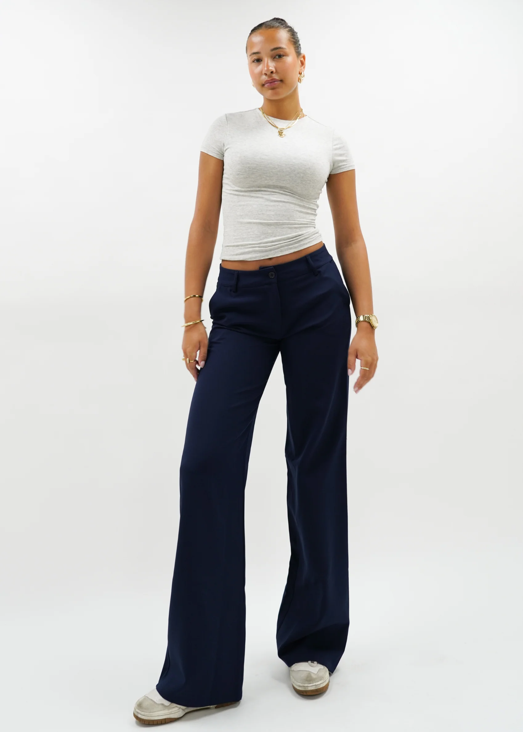 Low/mid waist pants casual night blue (tall) - Image 8
