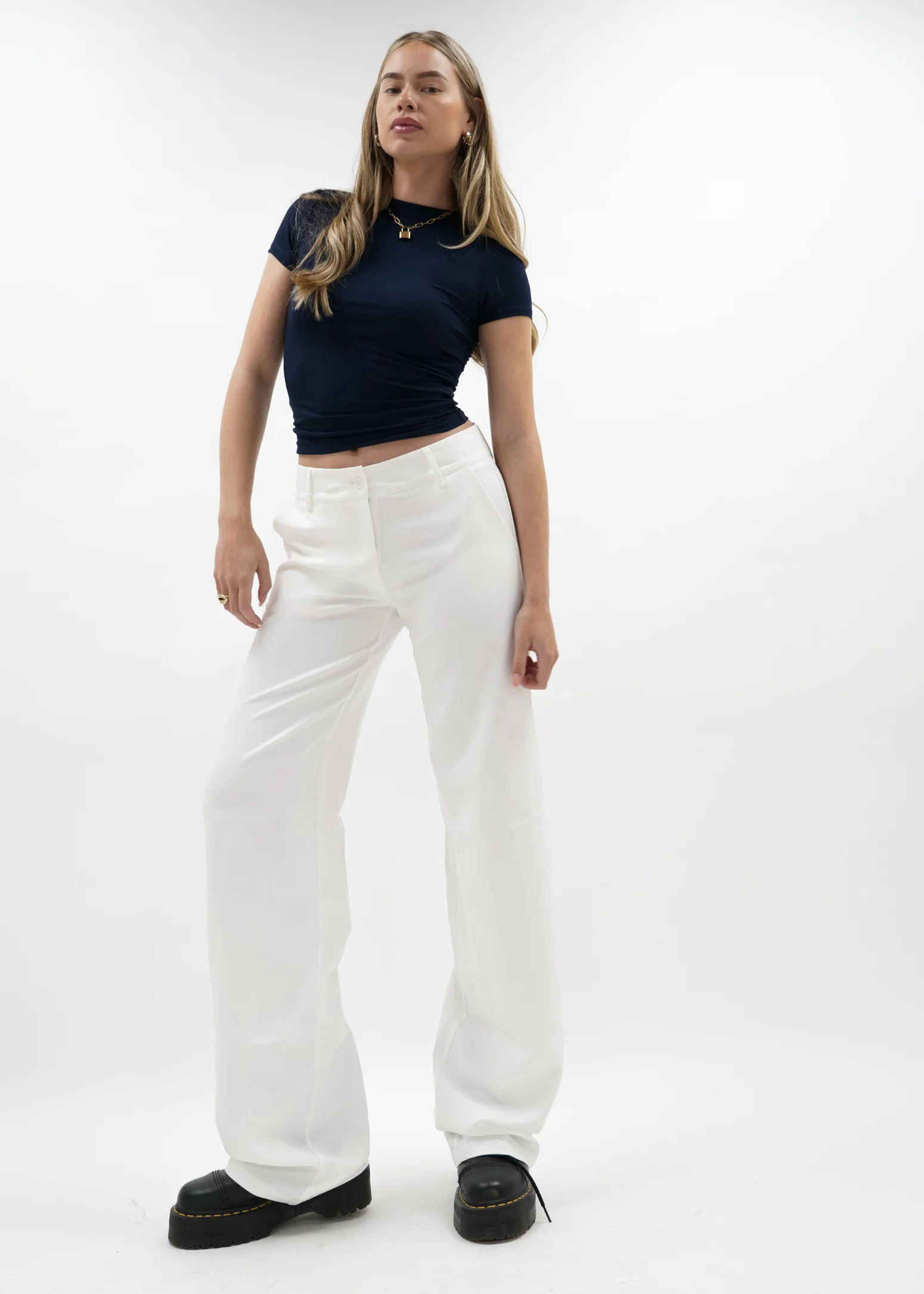 Low/mid waist pants casual white (tall) - Image 10