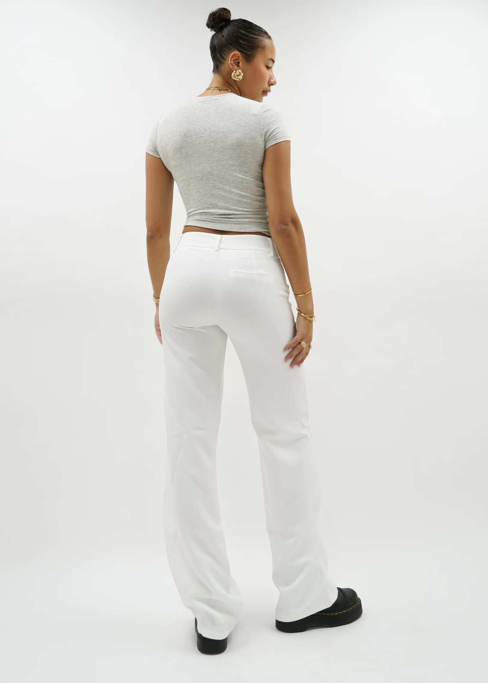 Low/mid waist pants casual white (tall) - Image 6