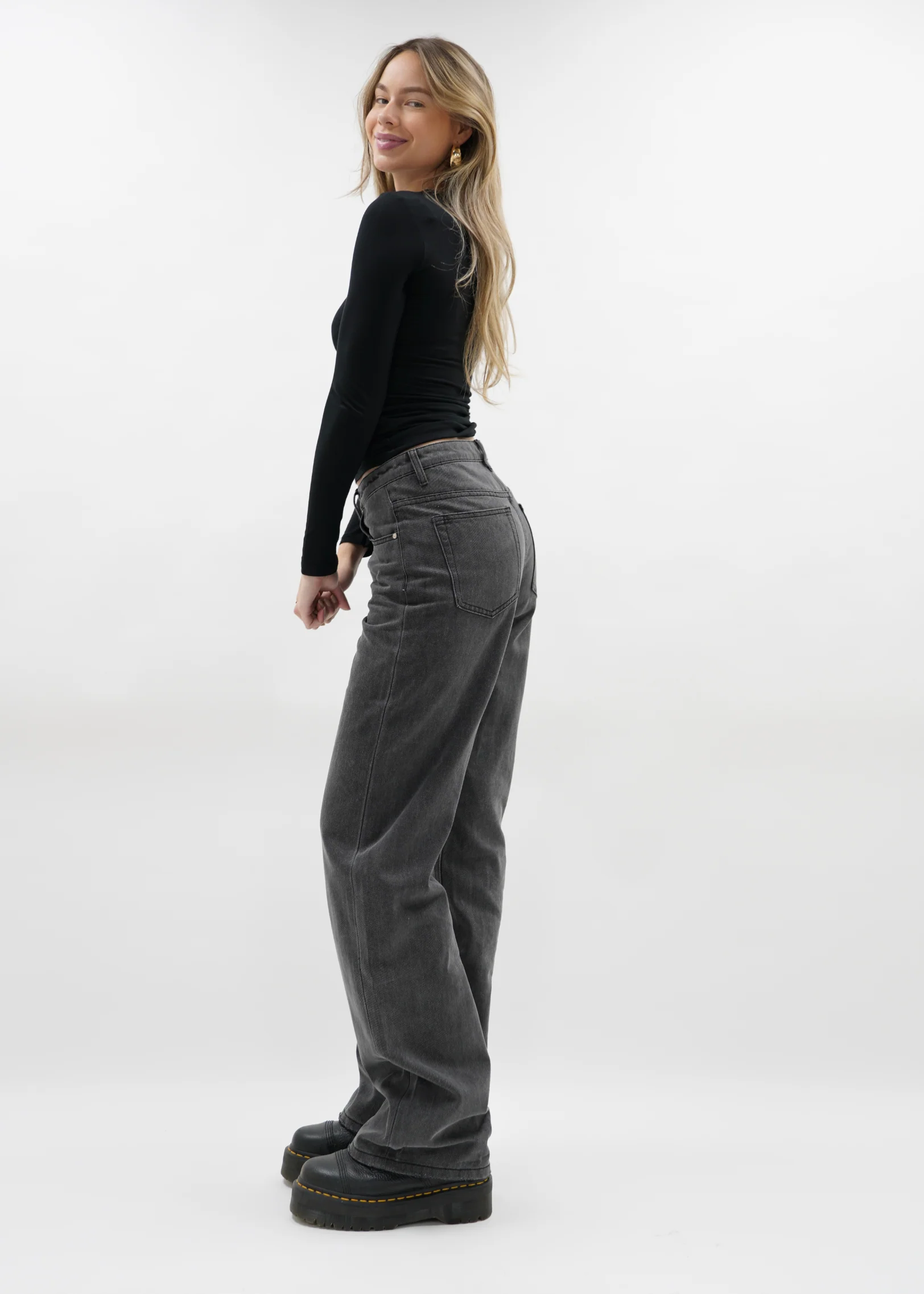 Low waist jeans dark grey (tall) - Image 11