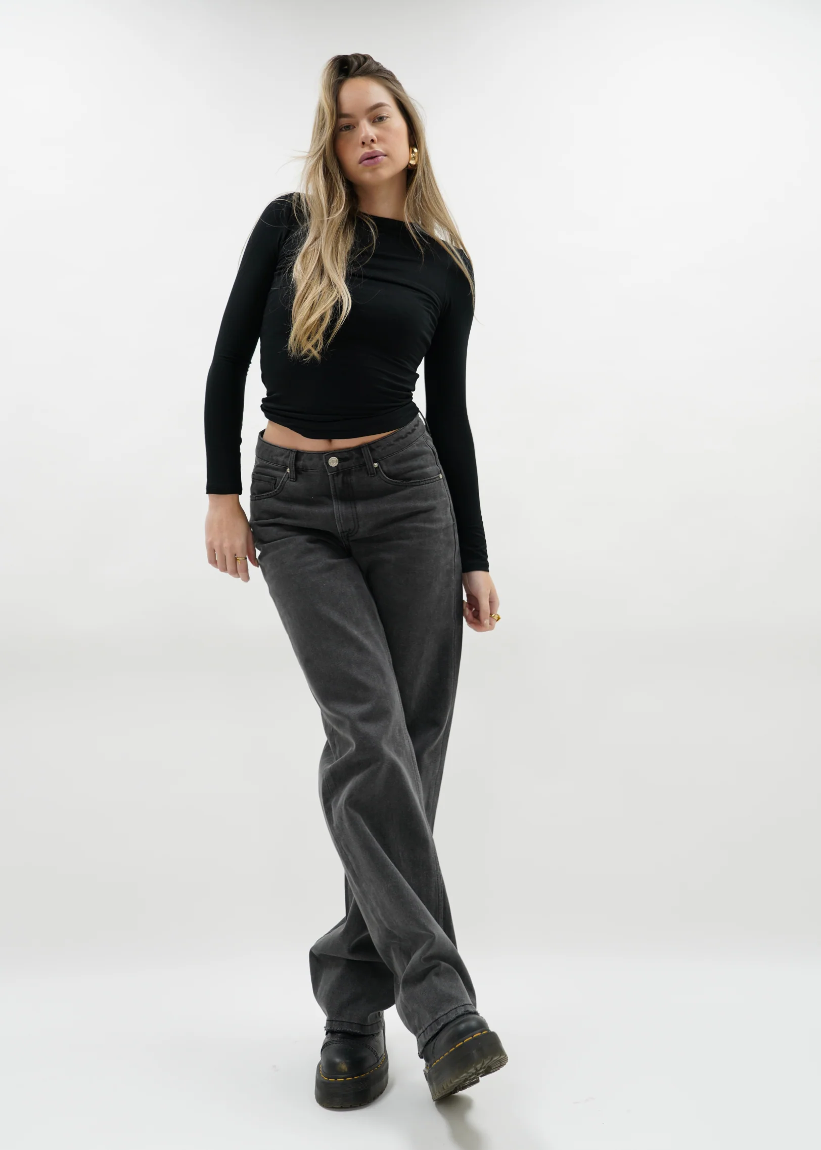Low waist jeans dark grey (tall) - Image 15