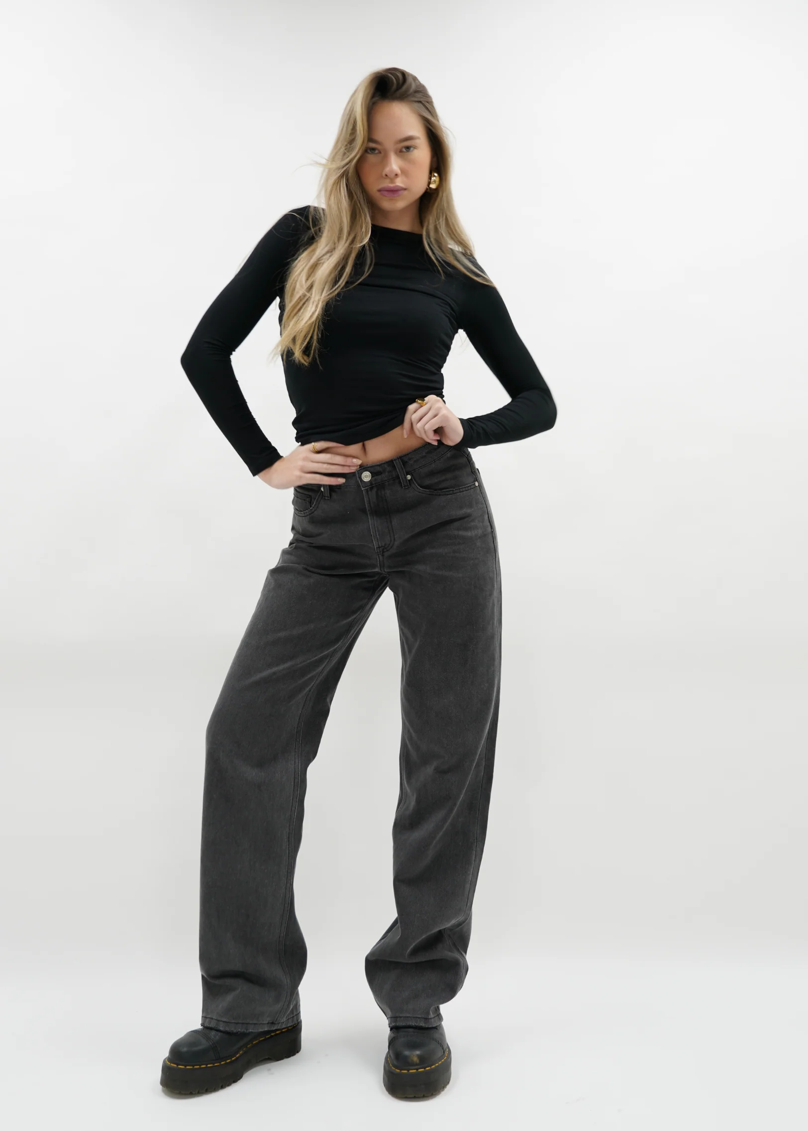 Low waist jeans dark grey (tall) - Image 18