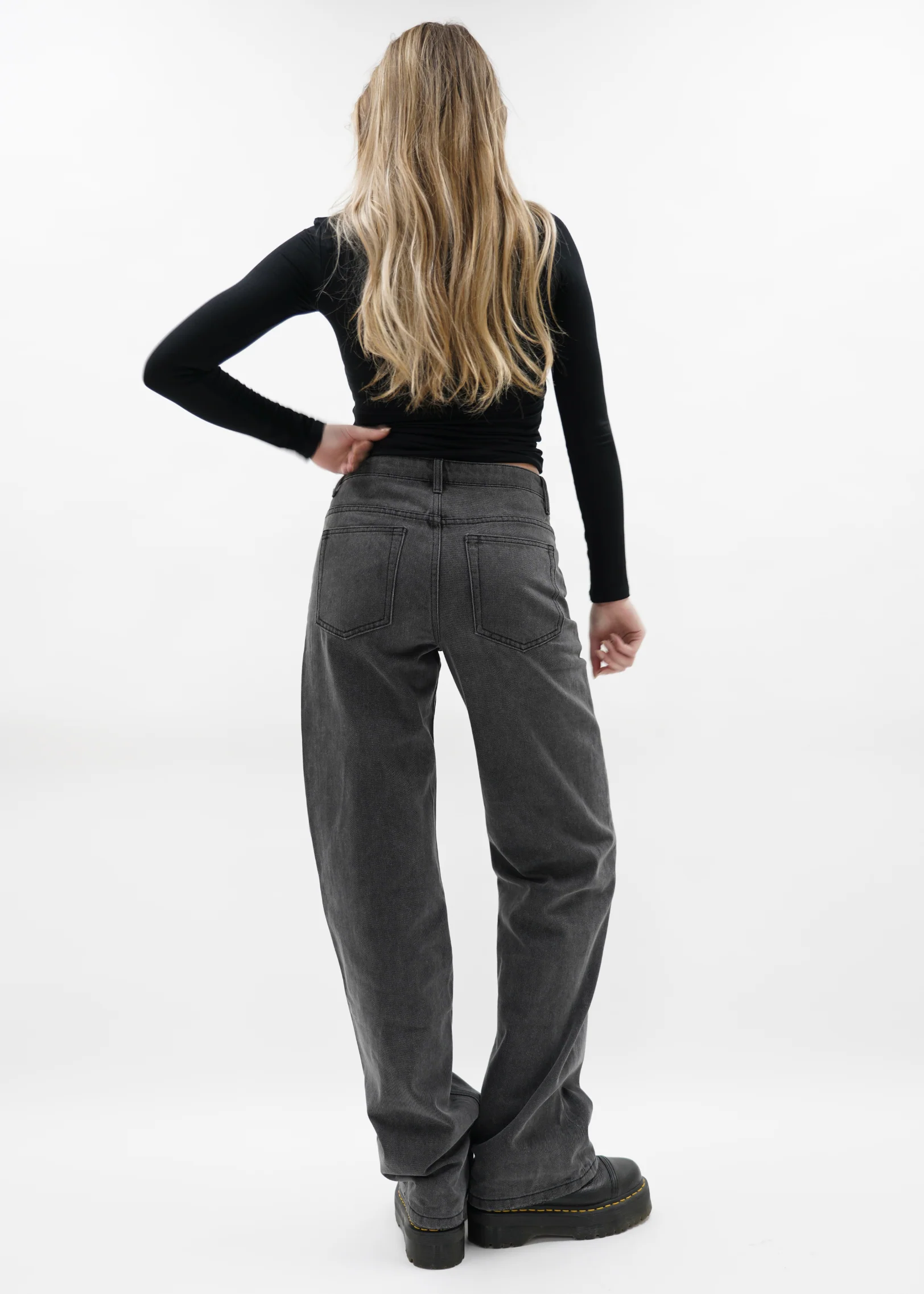 Low waist jeans dark grey (tall) - Image 7