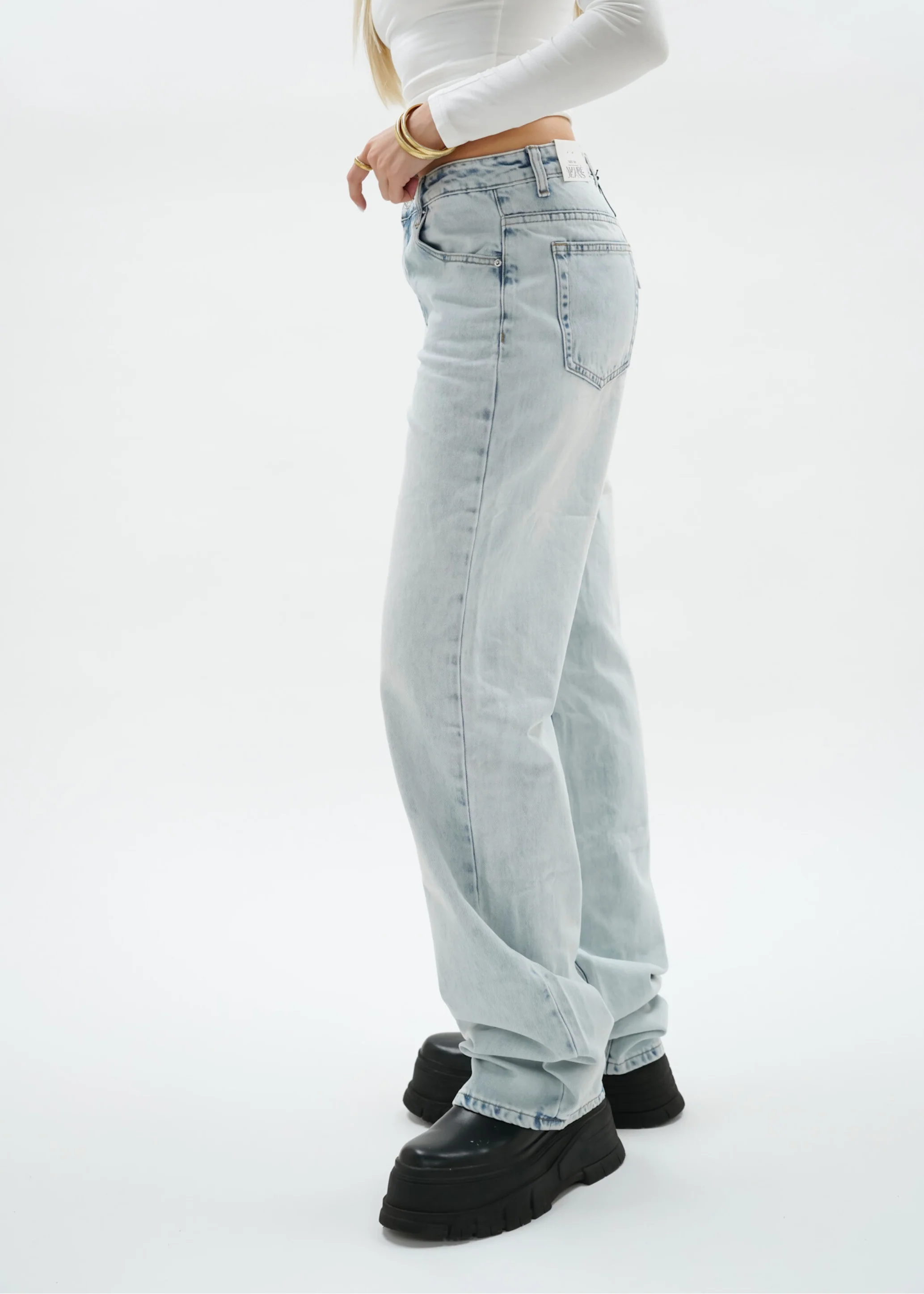 Low waist jeans light washed blue (tall) - Image 16
